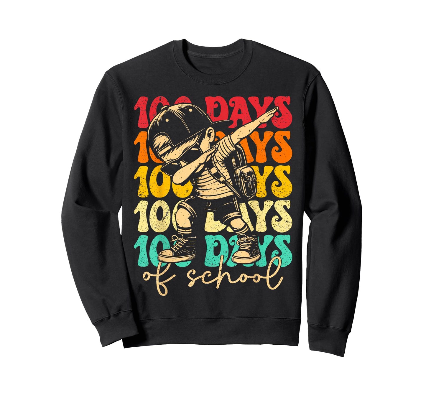 100 Days of School Dabbing Boy Student 100th Day of School T-Shirt