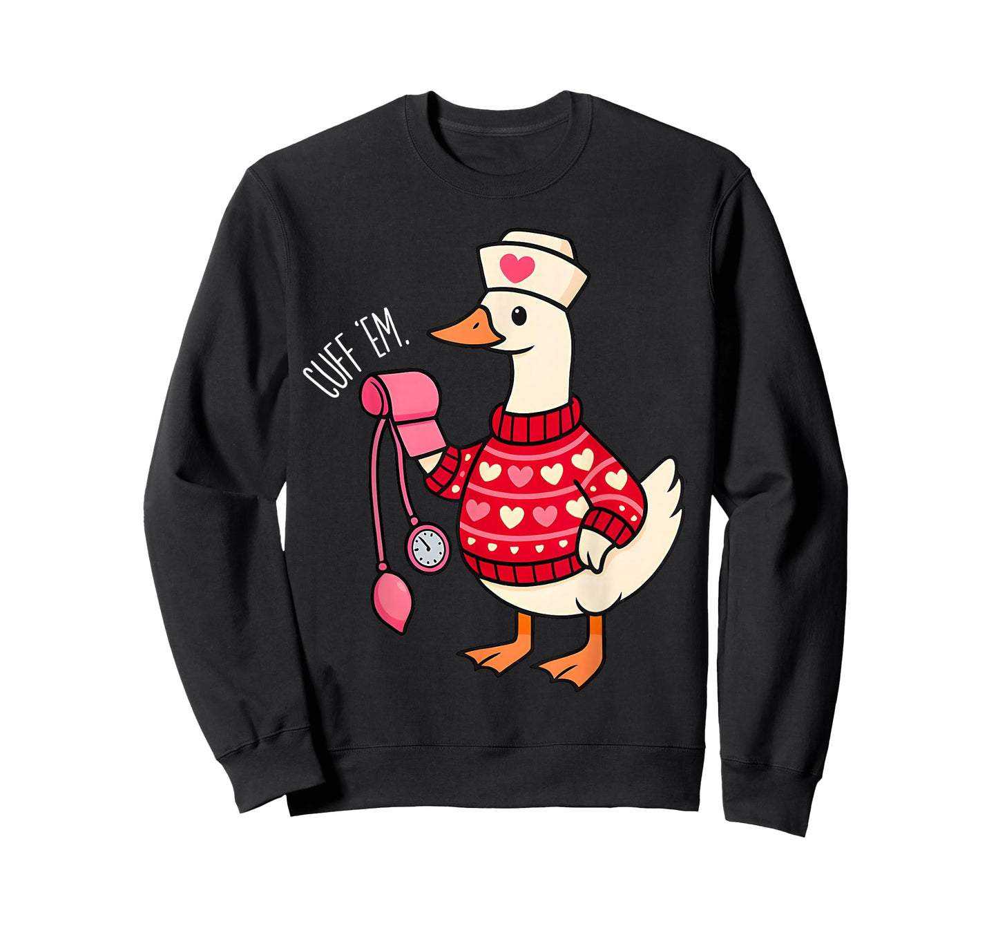 Silly Valentine Goose Nurse ER CNA LPN Valentines Day T-Shirt