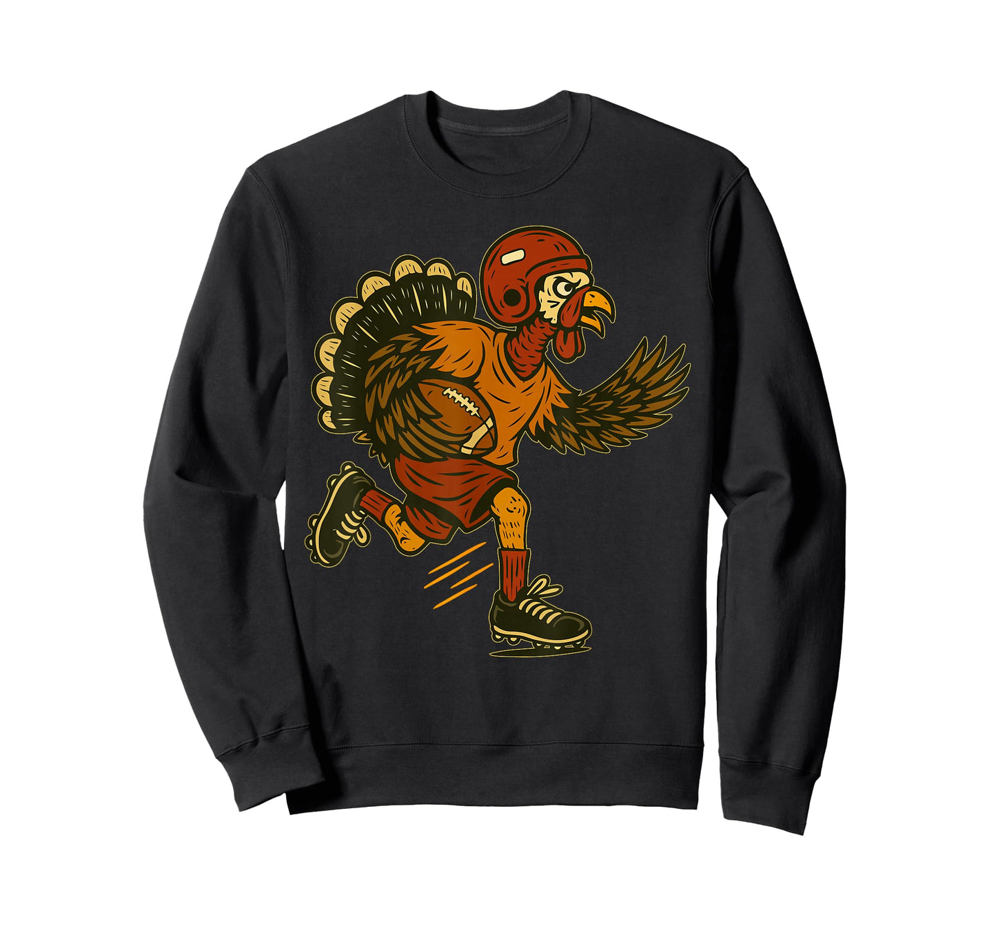 Thanksgiving Turkey Playing Football Men Boys Kids Funny T-Shirt