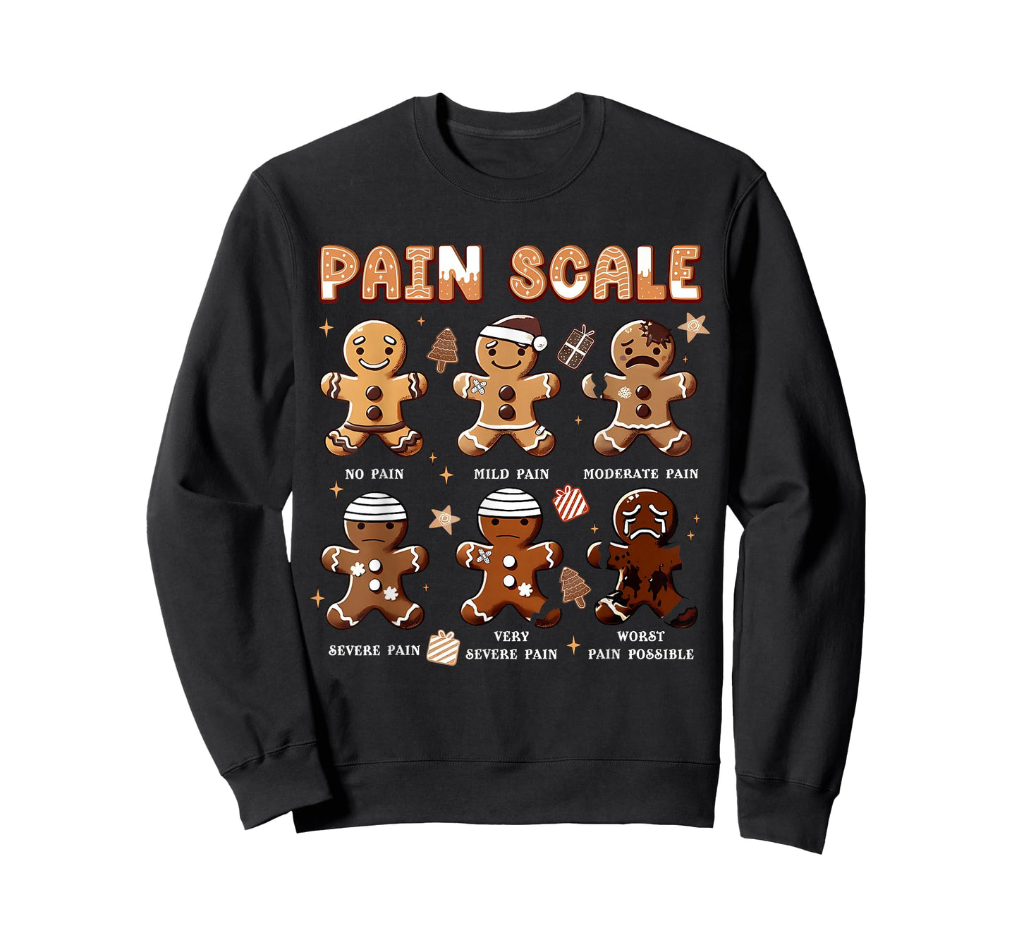 Pain Scale Snowman Nurse Christmas Xmas Snow Pajamas Holiday T-Shirt