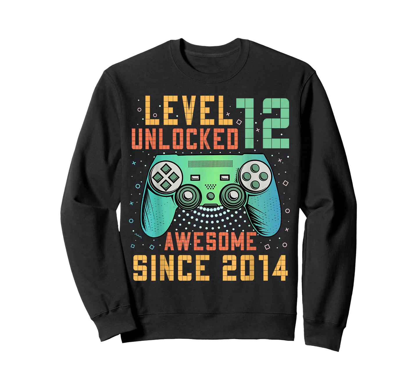 Level 12 Unlocked Awesome Since 2014 12th Birthday Boy T-Shirt