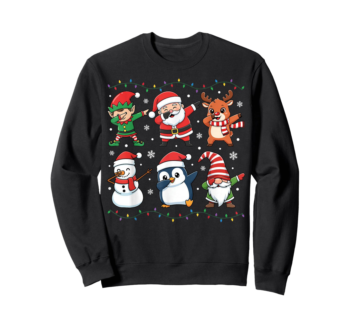 Cute Christmas Dabbing Santa Elf Reindeer Boys Girls Xmas T-Shirt