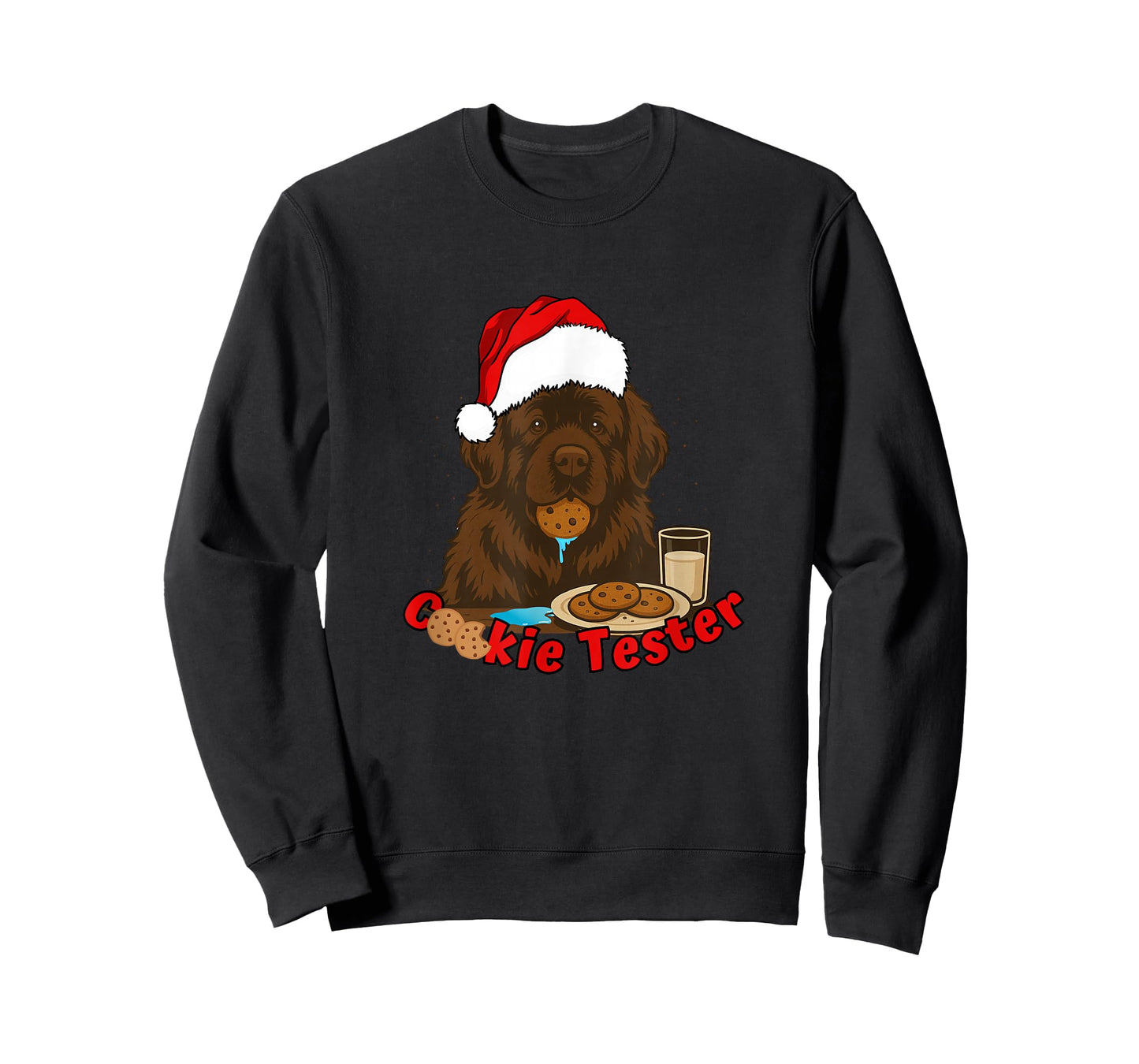 Merry Newfmas Cookie Tester Newfoundland Dog Christmas T-Shirt