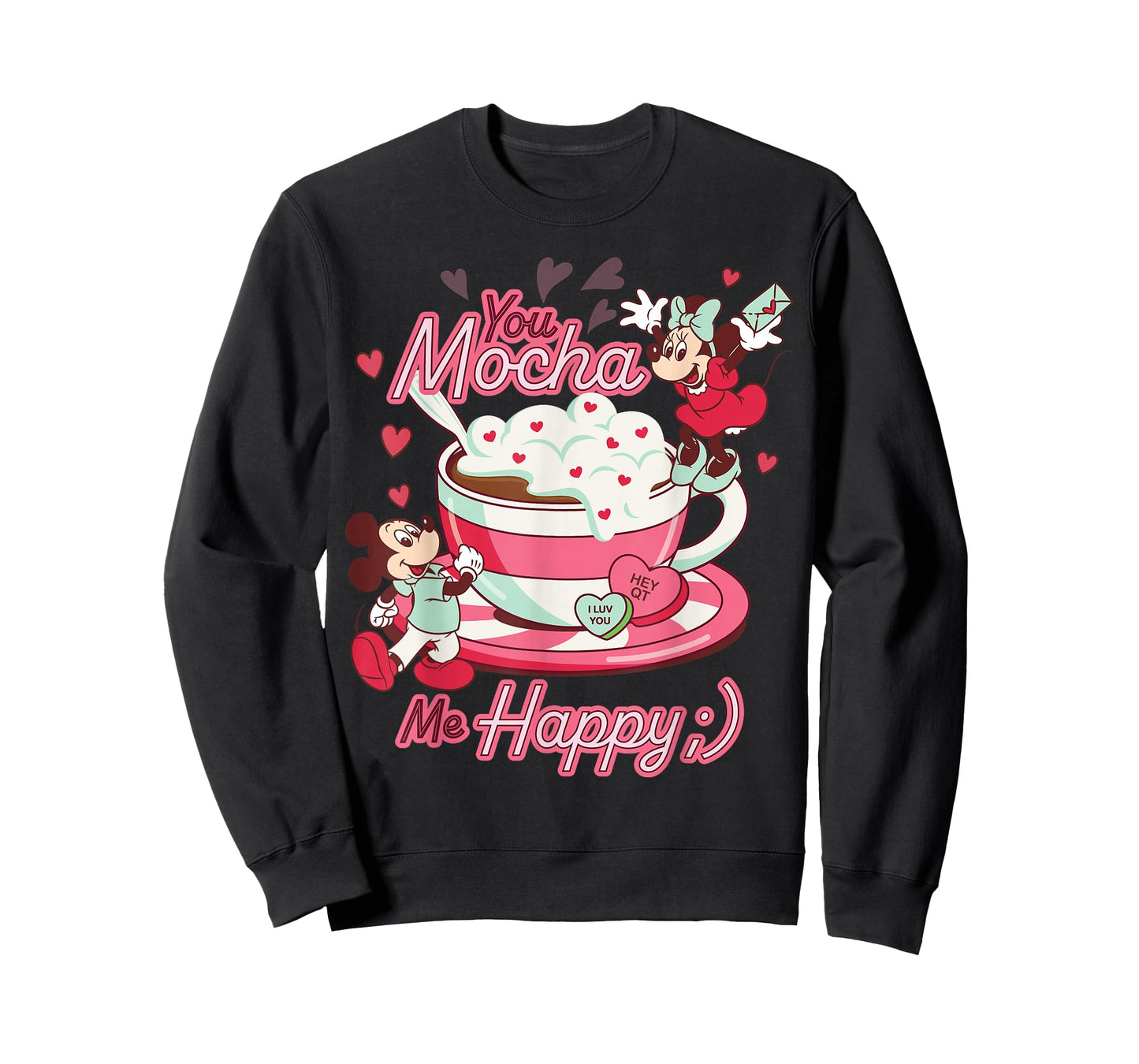 Disney Mickey & Minnie Valentine's Day You Mocha Me Happy T-Shirt