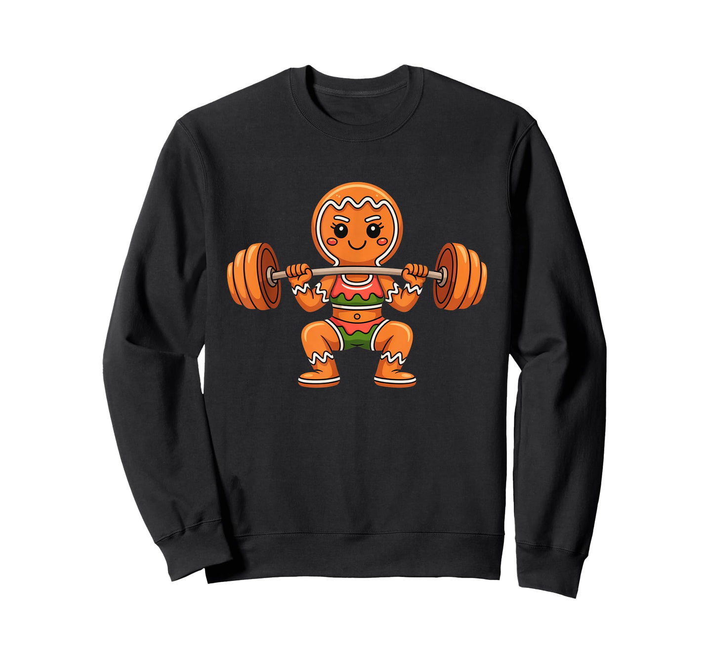 Gingerbread Girl Christmas Cookie Lifting Funny Holiday Gym T-Shirt