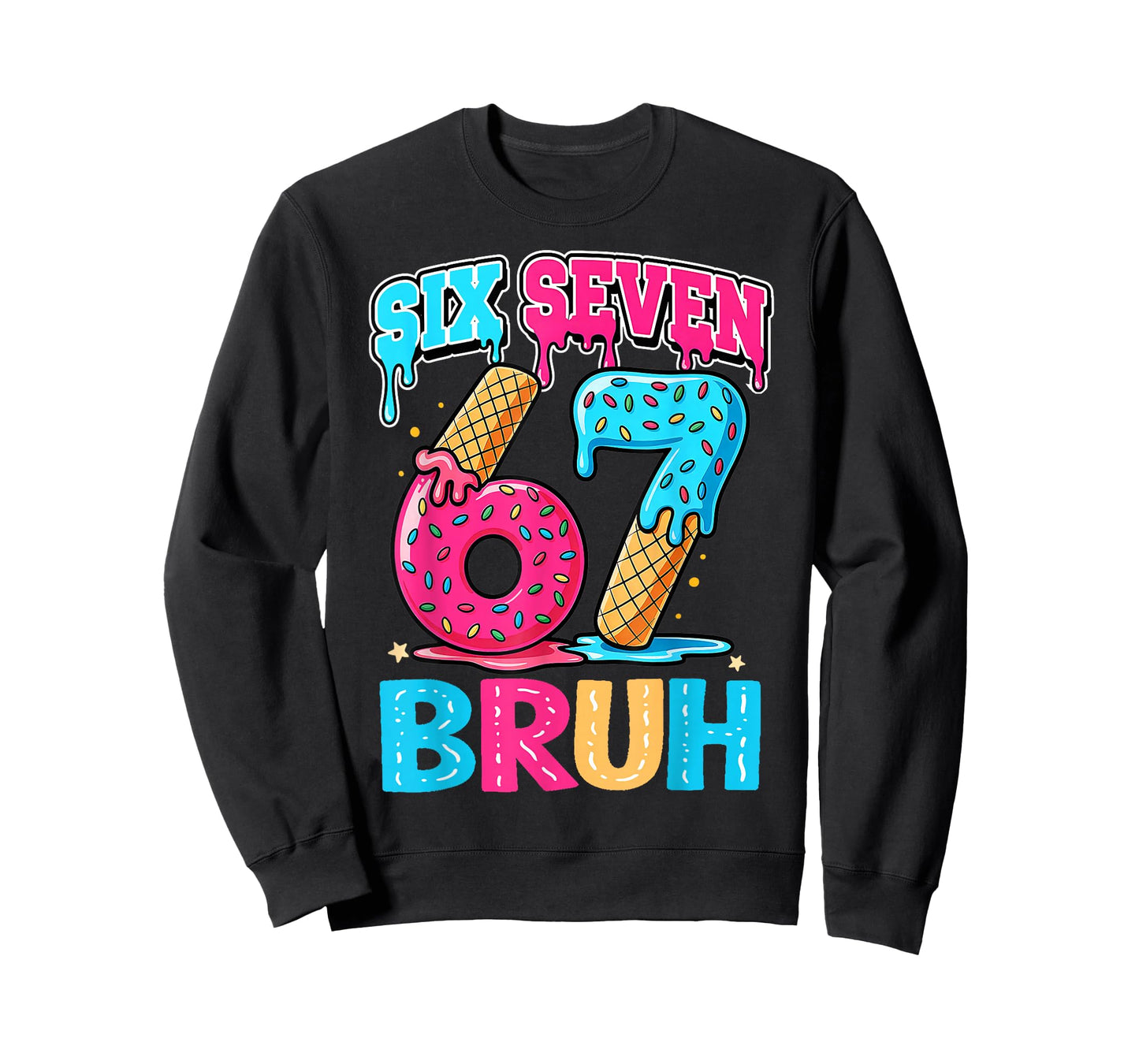 67 Ice Cream 6 7 Meme Bruh 6-7 Pajamas Six Seven Kids Boys T-Shirt