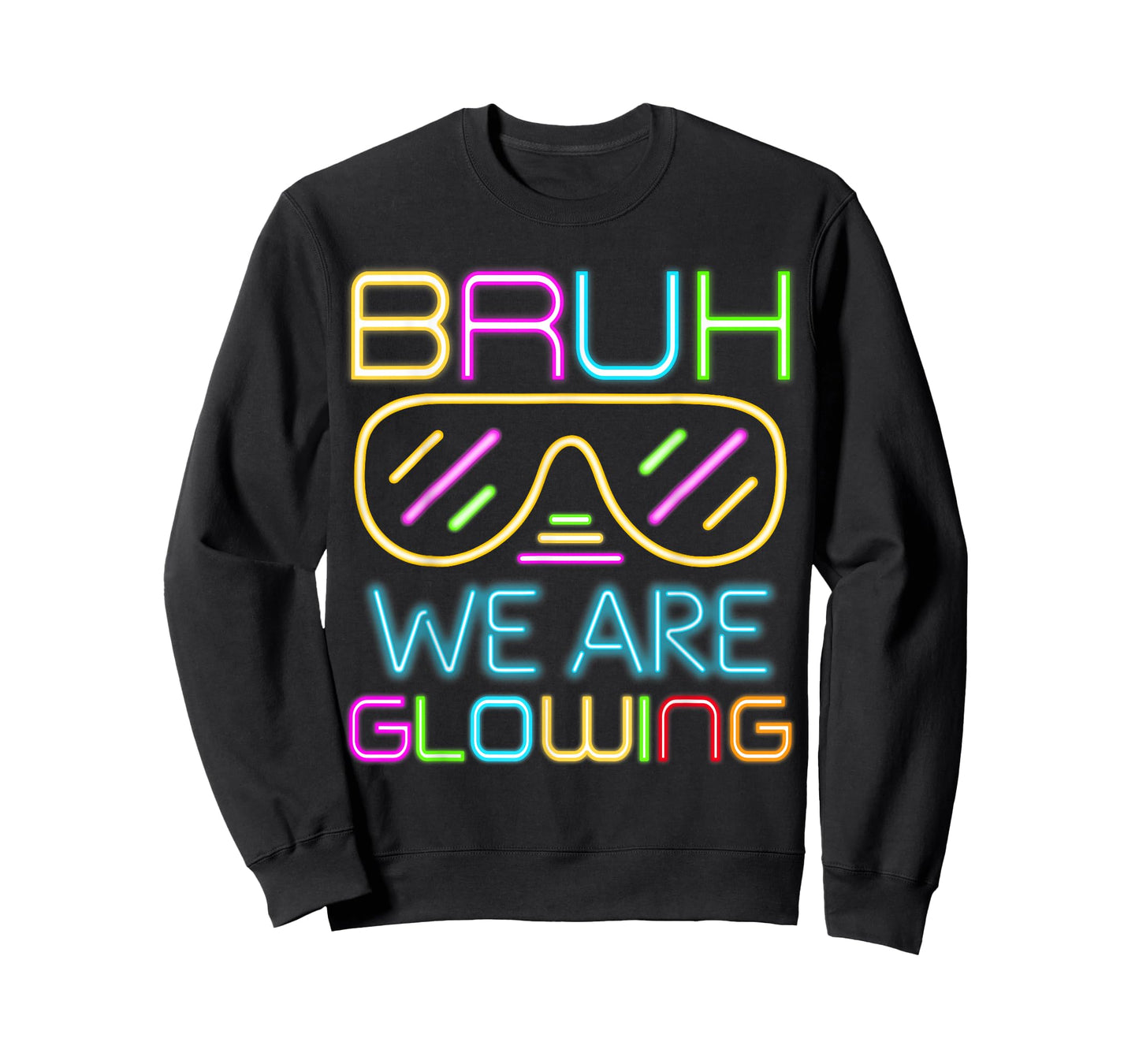 Bruh We are Glowing in My Glowing Era Group Team Tie Dye T-Shirt