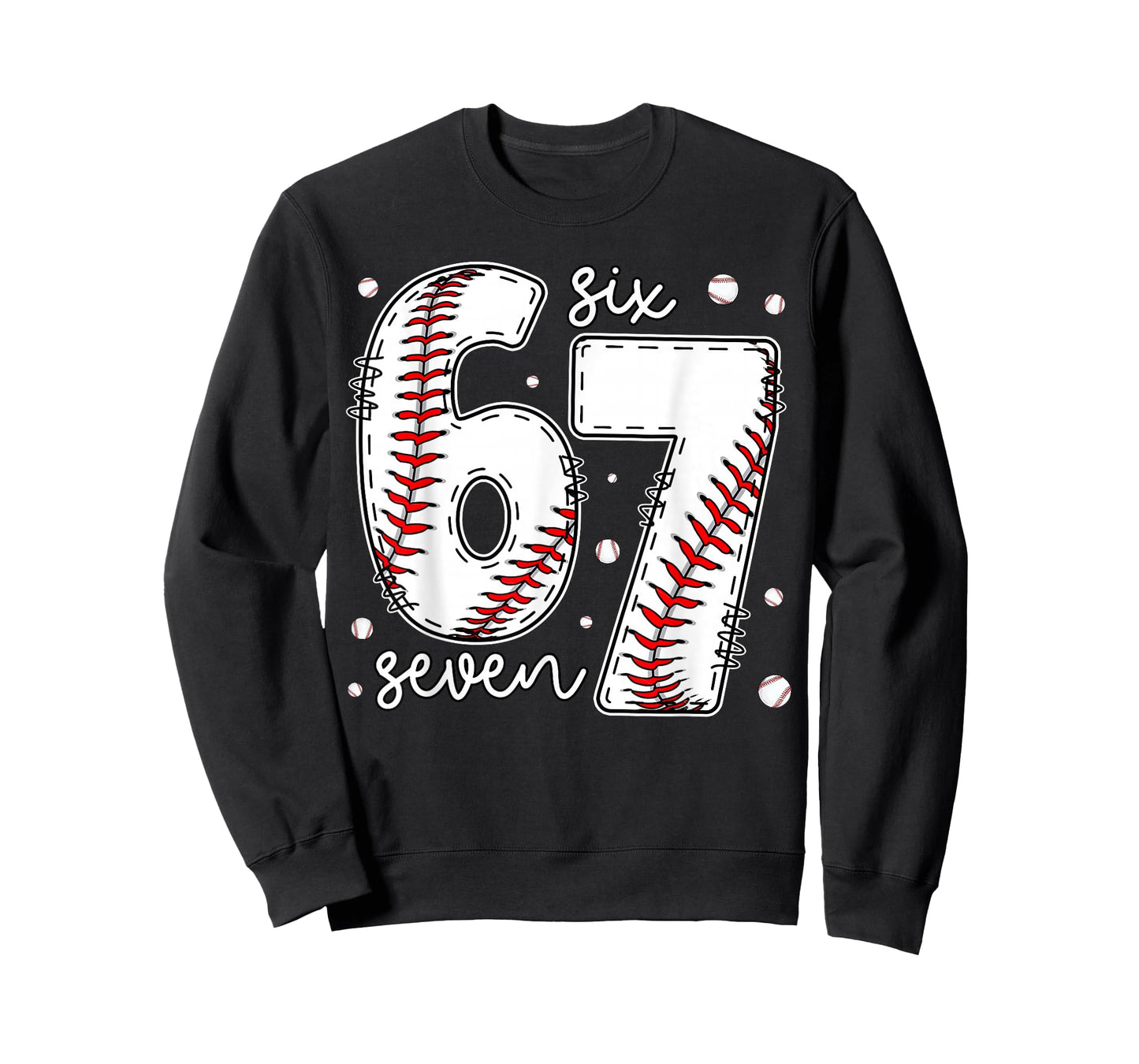 Baseball Meme Six Seven Funny 6-7 Matching Baseball Player T-Shirt