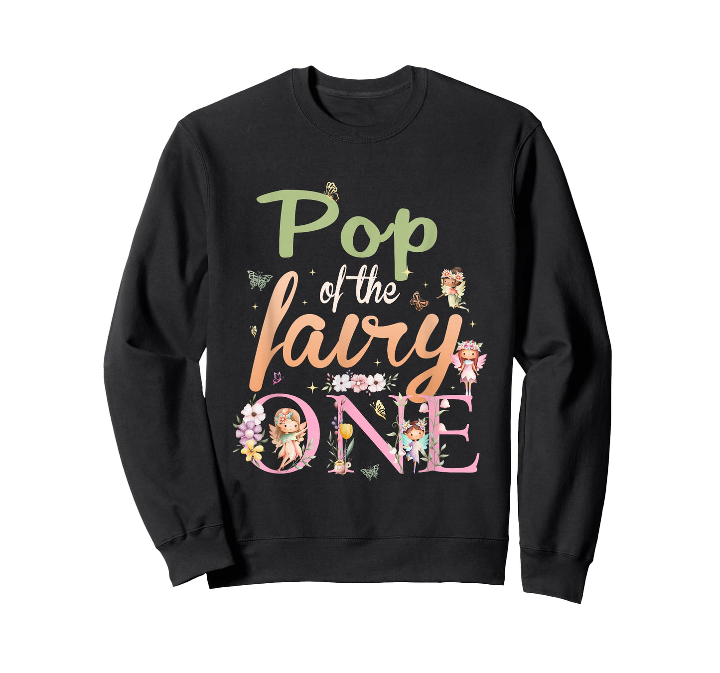 Pop of The Fairy One 1St Birthday Girl Family Matching T-Shirt