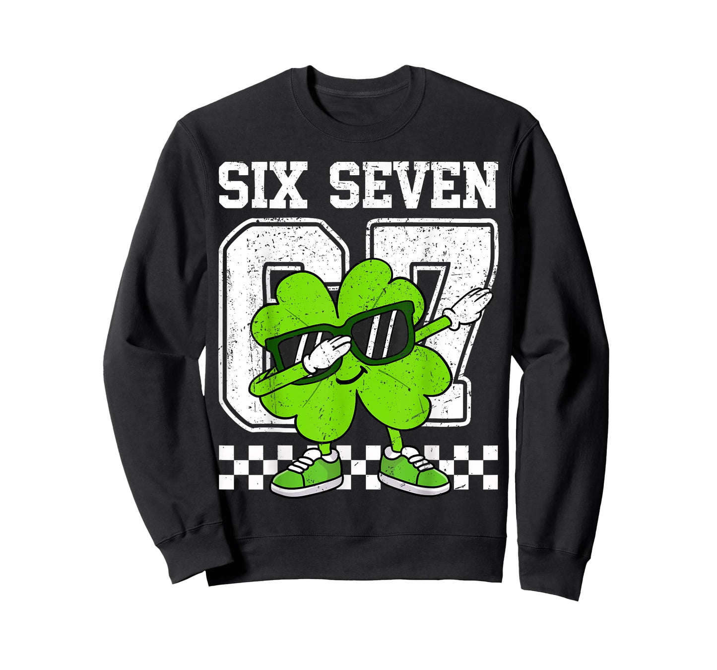 Boys St Patricks Day Dabbing Shamrock Clover 67 Six Seven T-Shirt