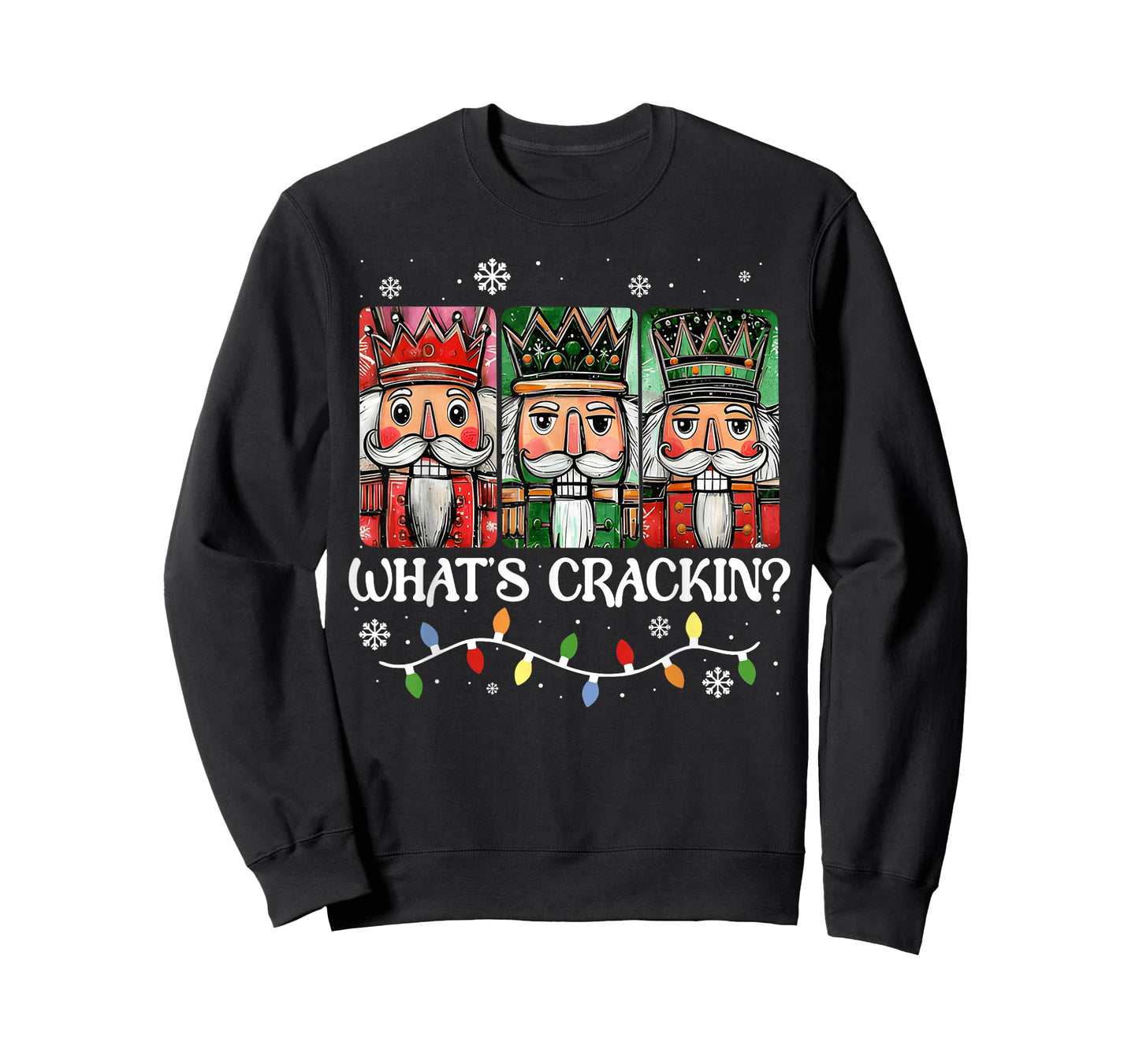 Christmas Nutcracker Whats Crackin Funny Xmas Men Women Kids T-Shirt