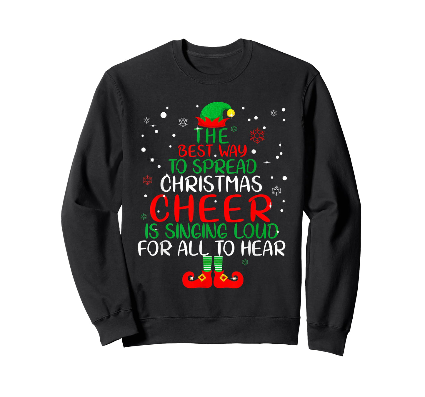 Elf Shirt The Best Way to Spread Christmas Cheer Boys Mens T-Shirt