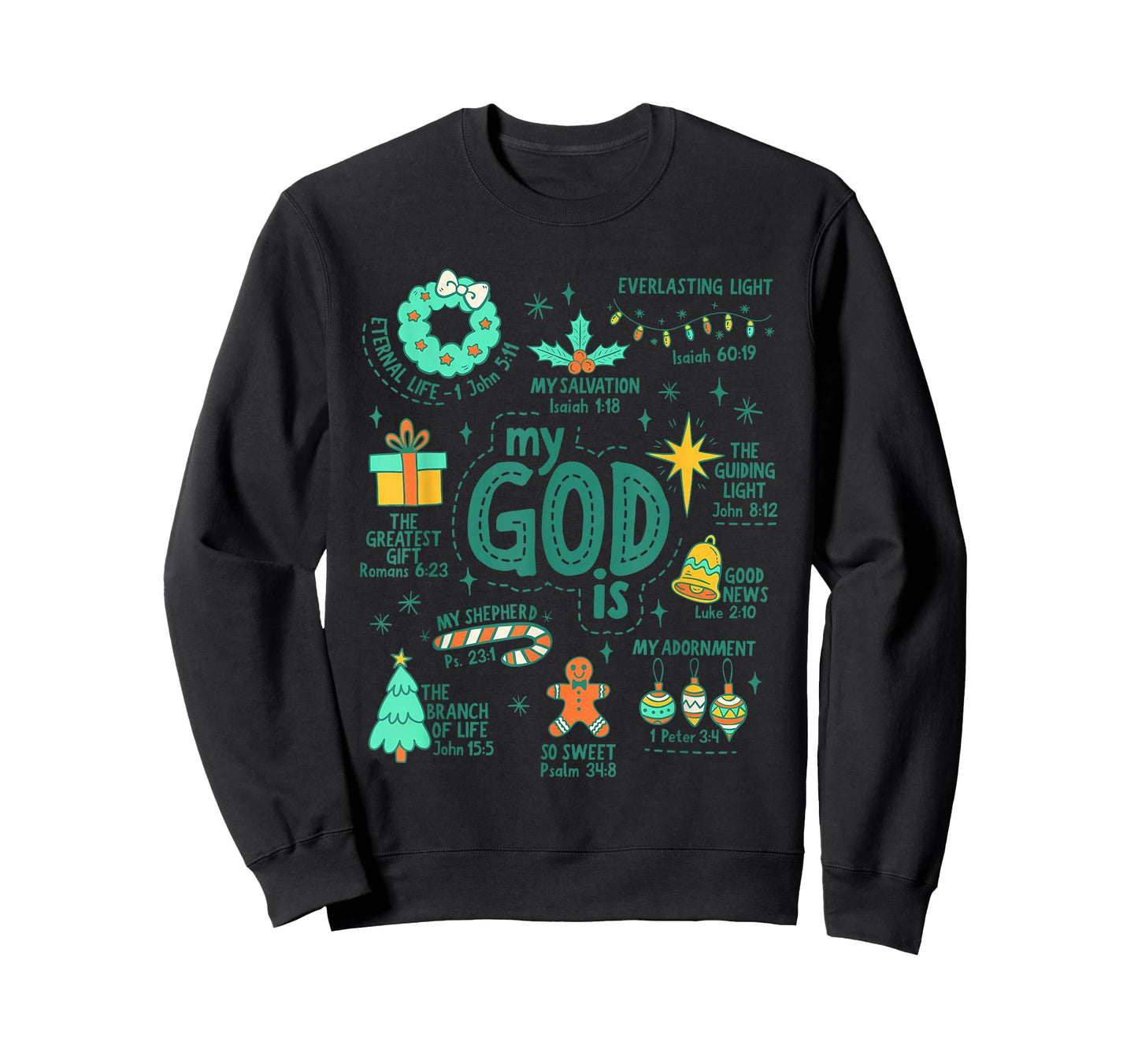 Christian Christmas My God is Jesus is The Reason Nativity T-Shirt