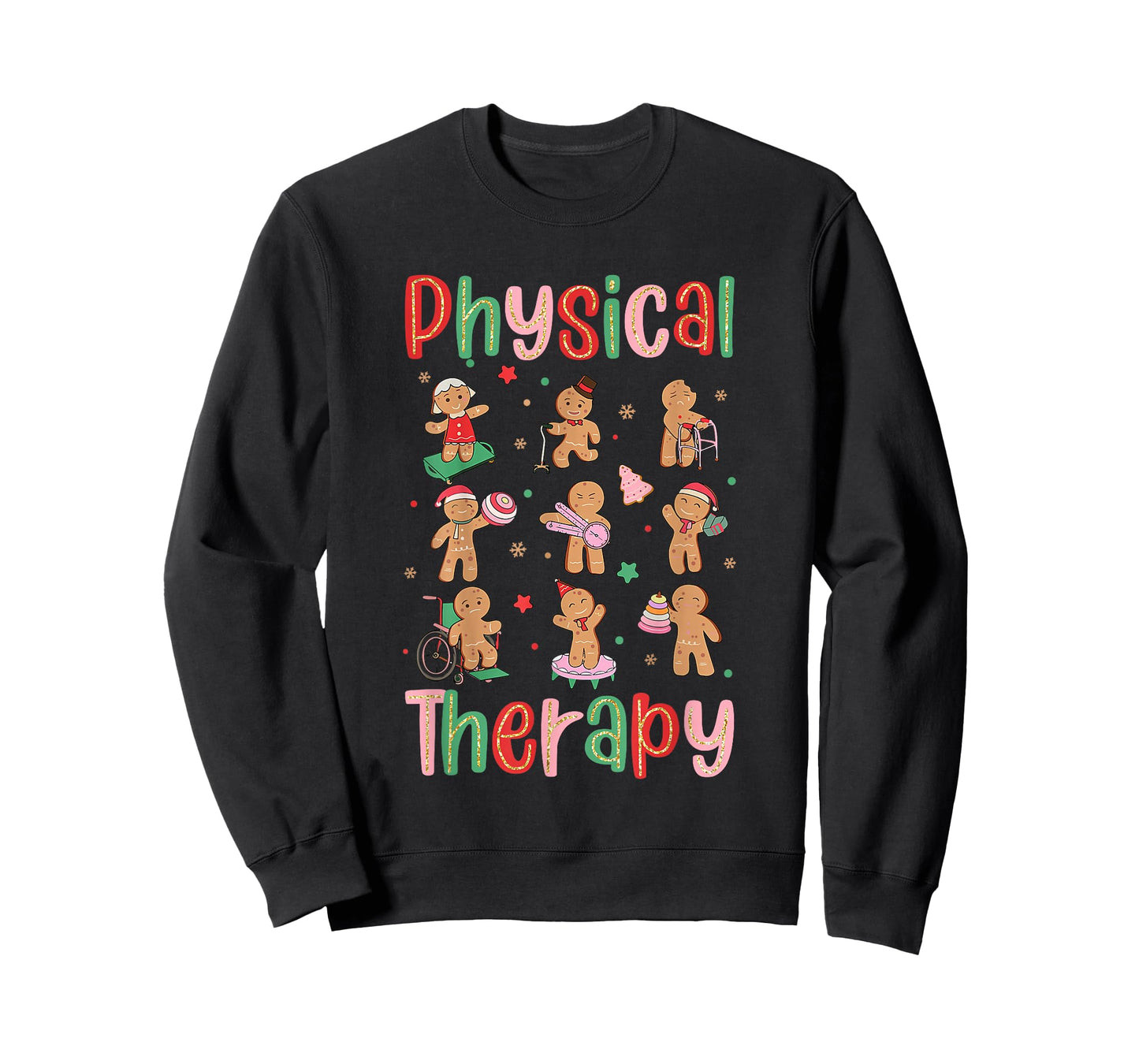 Gingerbread Physical Therapy PT Therapist Christmas T-Shirt