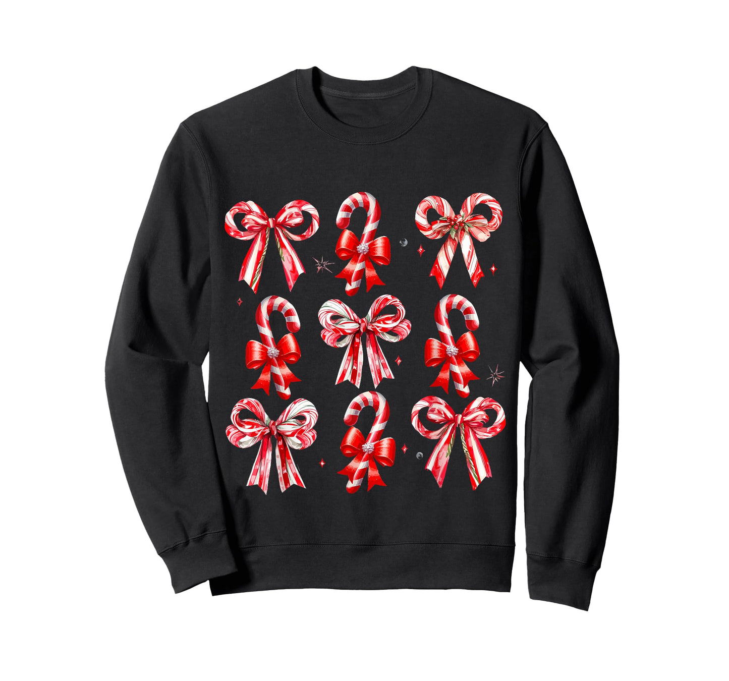 Christmas Candy Cane Santa Xmas Kids Toddler Youth Women Men T-Shirt
