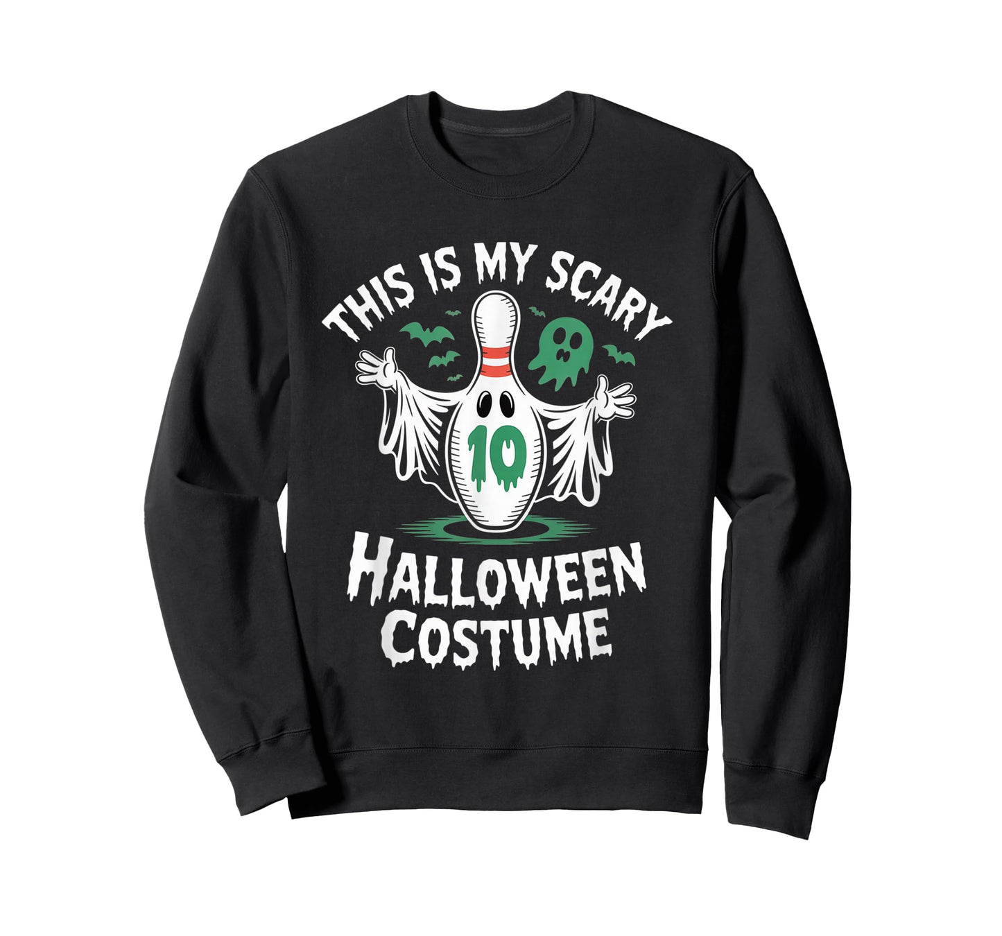 Funny Ghost Bowling League Team Halloween Humor Tee T-Shirt