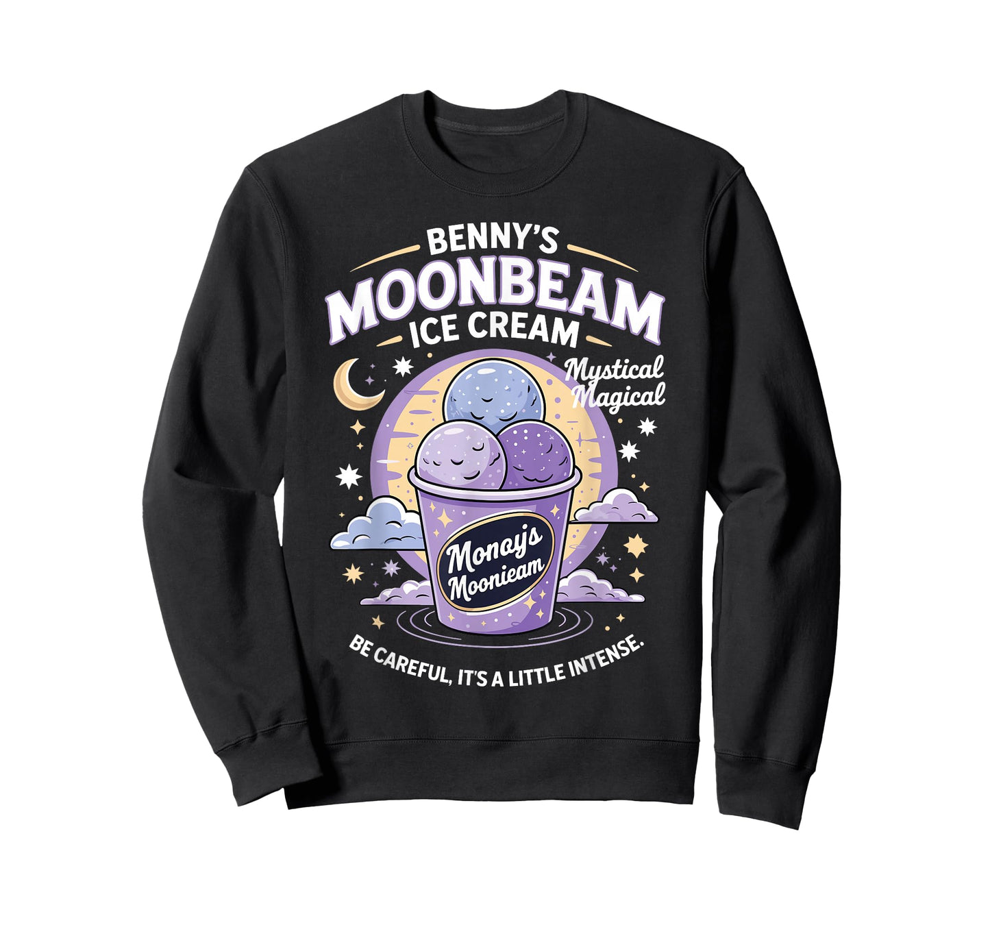Vintage Moonbeam Ice Cream Truck Retro Double Scoop Popsicle T-Shirt