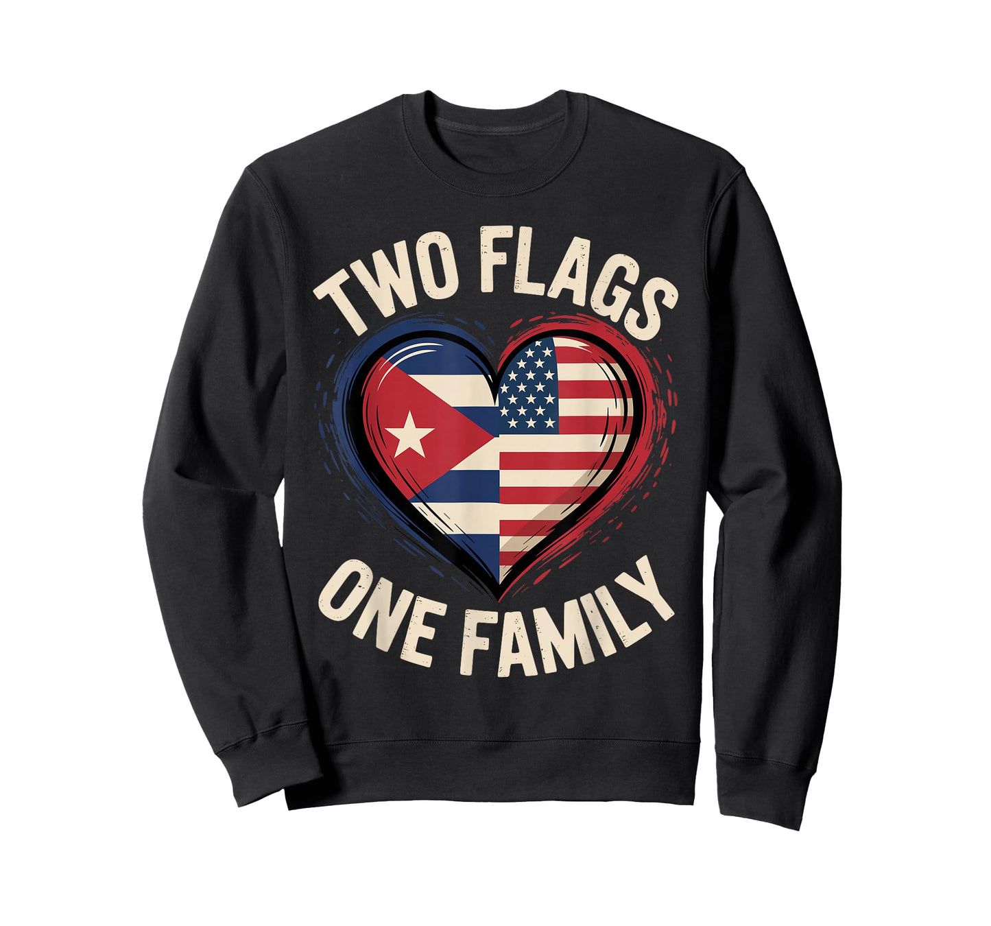 Two Flags One Family American Cuban USA Cuba America T-Shirt
