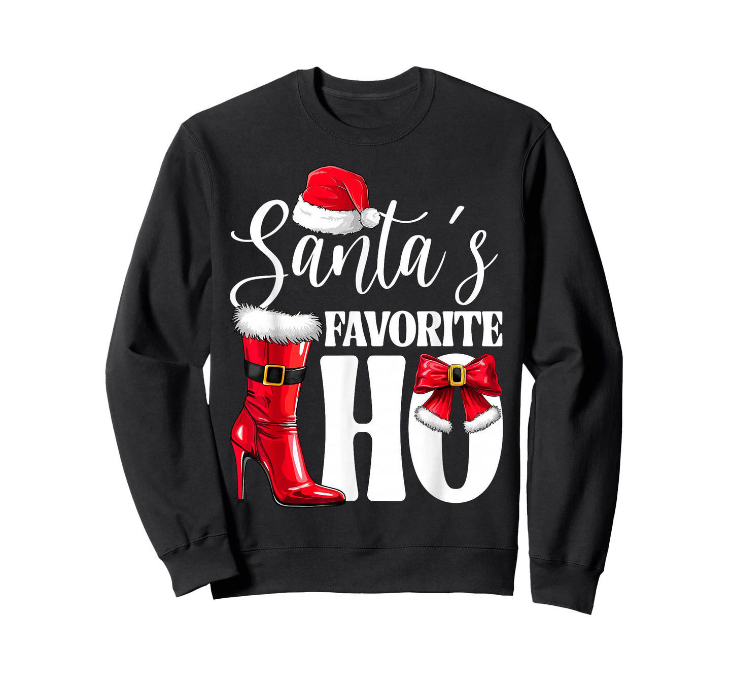 Santa's Favorite HO Christmas Lights Merry Christmas Pajamas T-Shirt
