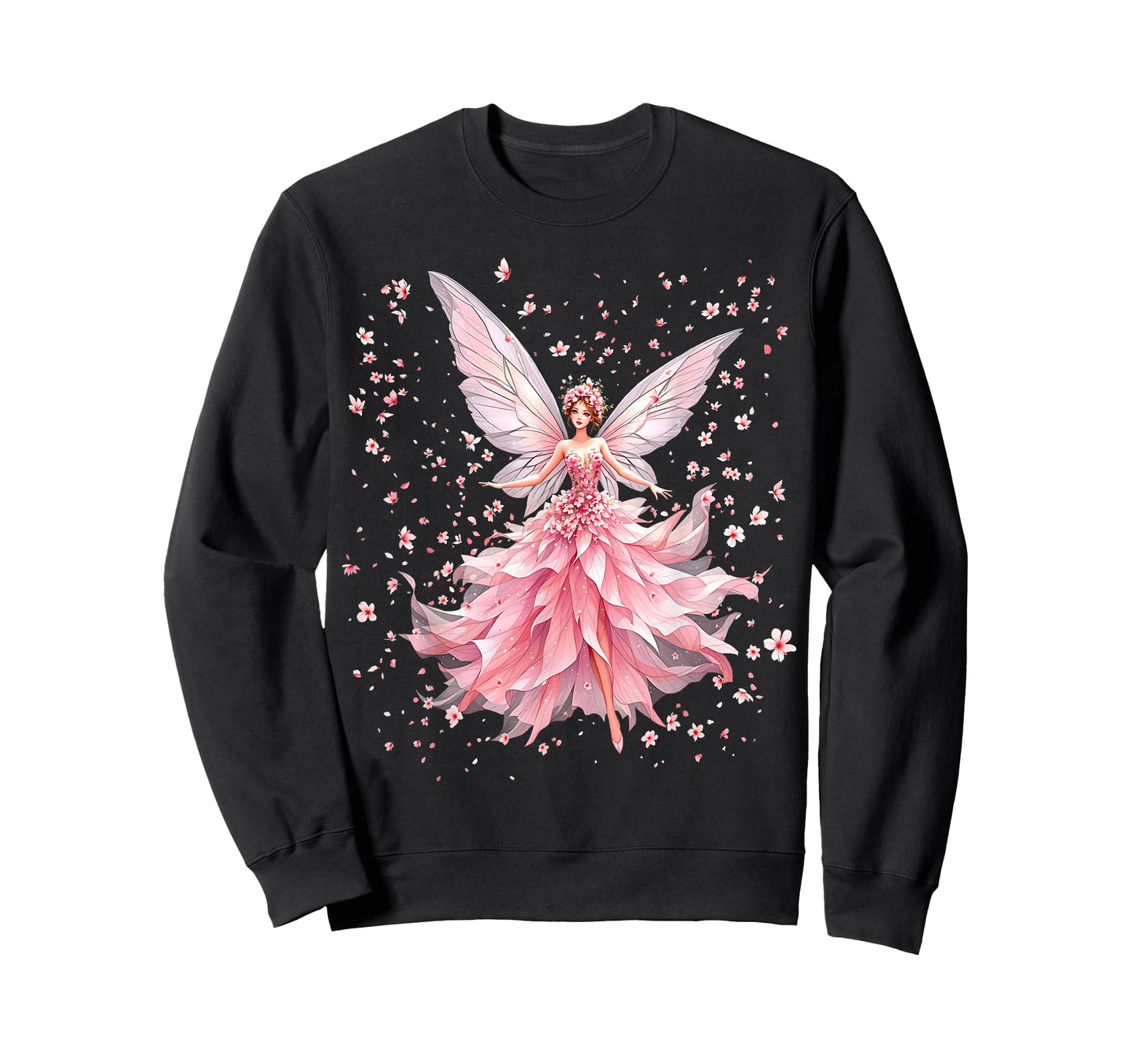 Magical Fairy Spring Cherry Blossom Flowers Art T-Shirt