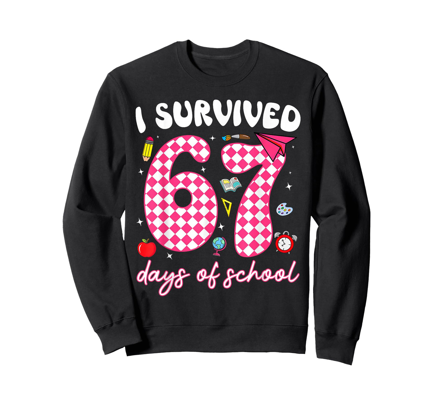 I Survived 67 Days of School Funny 67 Teachers Students Meme T-Shirt