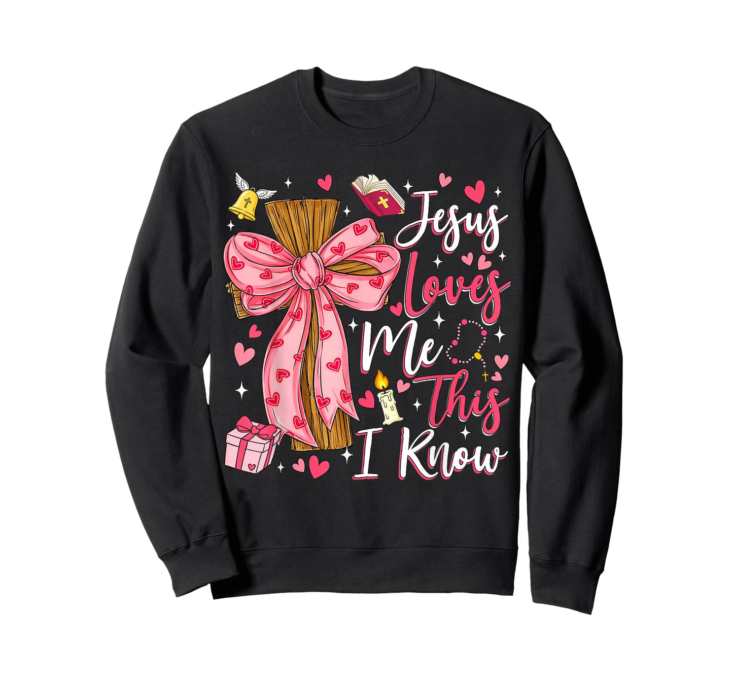 Jesus Loves Me This I Know God Religious Christian Valentine T-Shirt