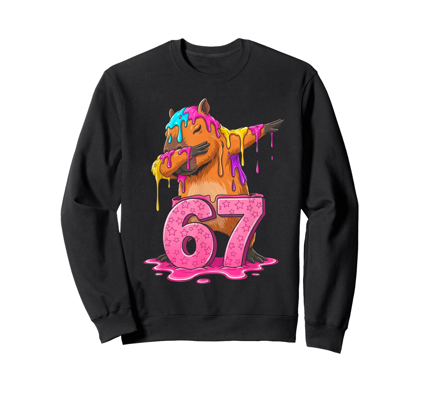 67 Animals Funny 67 Brainrot Youth Kids Capybara 67 T-Shirt