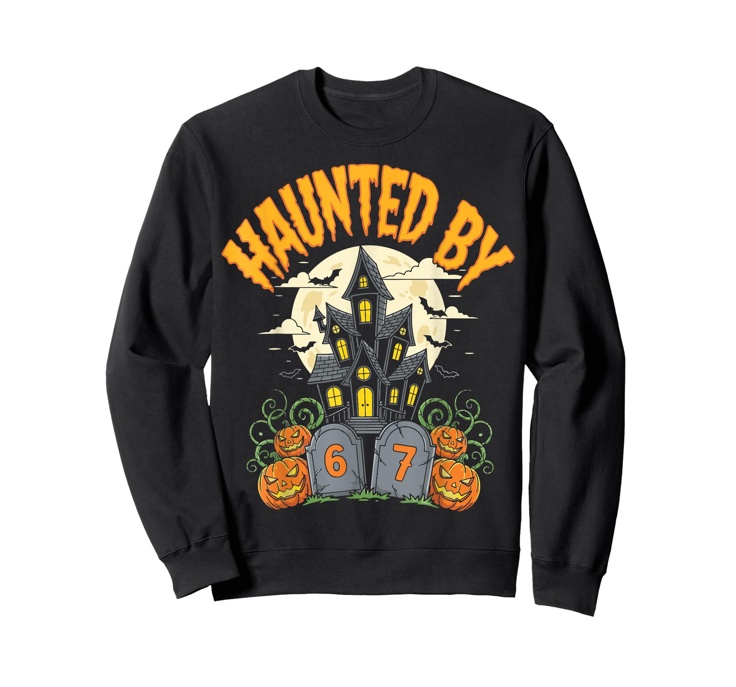 Haunted by 67 Funny Six Seven Meme Halloween Gen Alpha Z T-Shirt