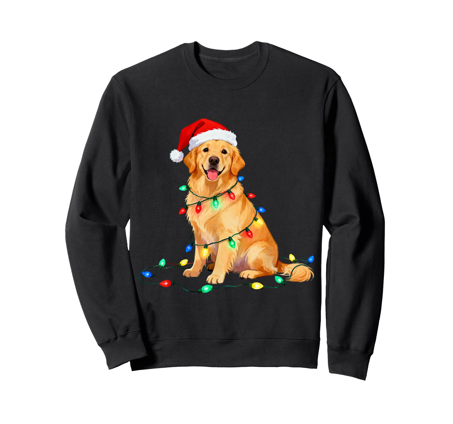 Christmas Golden Retriever Santa Hat Xmas Dog Mom Pet Lover T-Shirt
