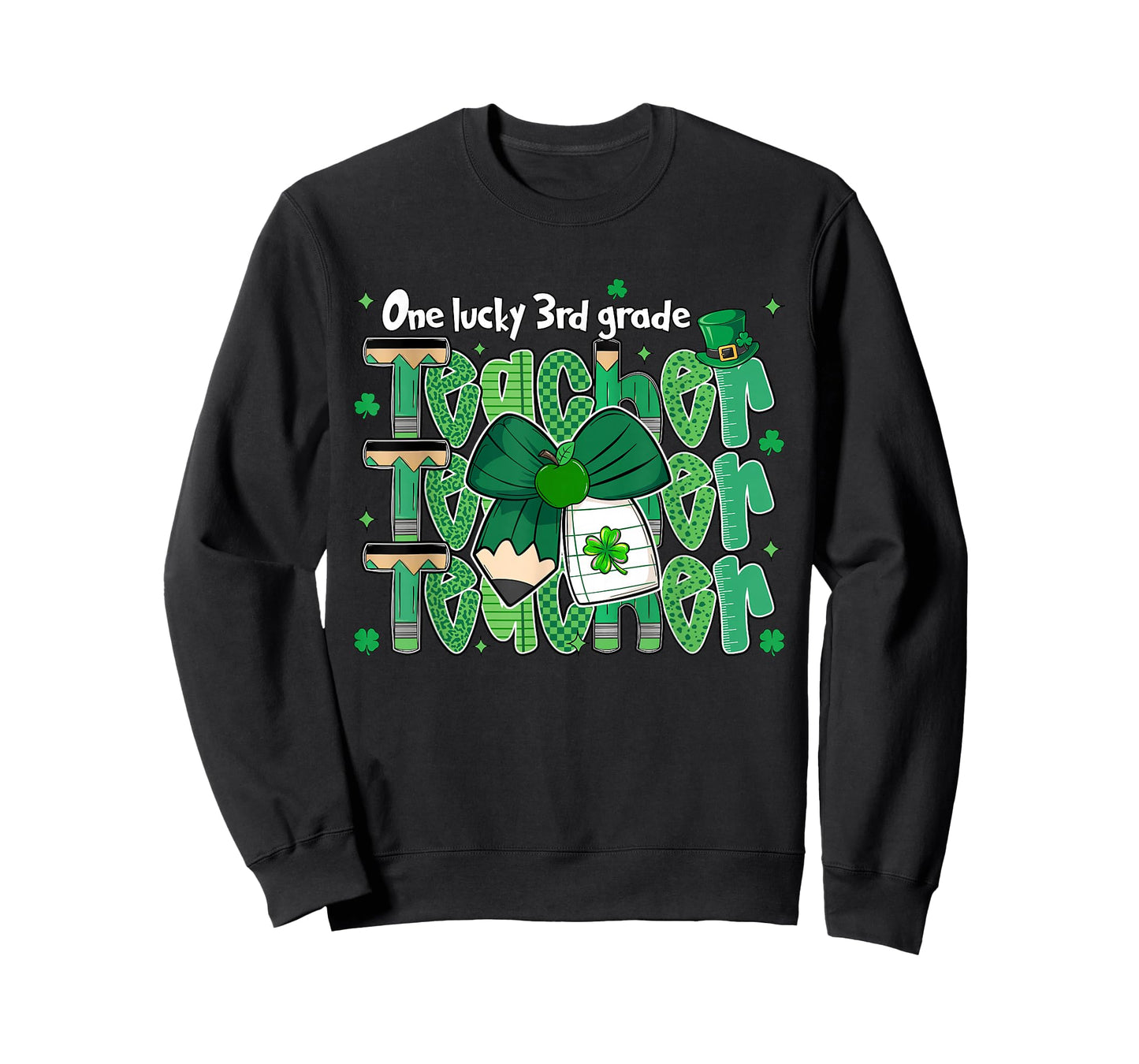 Preppy One Lucky 3rd Grade Teacher St Patrick's Day T-Shirt