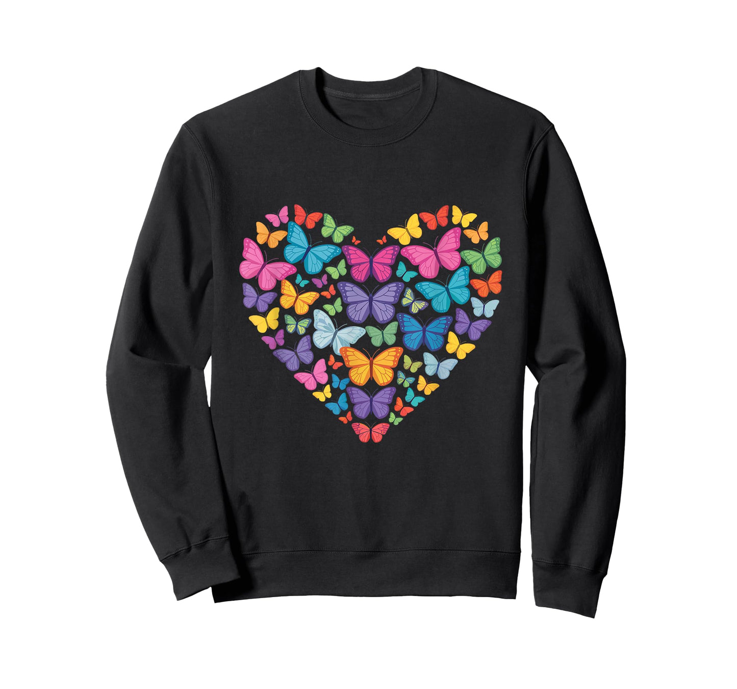 Colorful Butterfly Heart Cute Butterflies for Women Girls T-Shirt