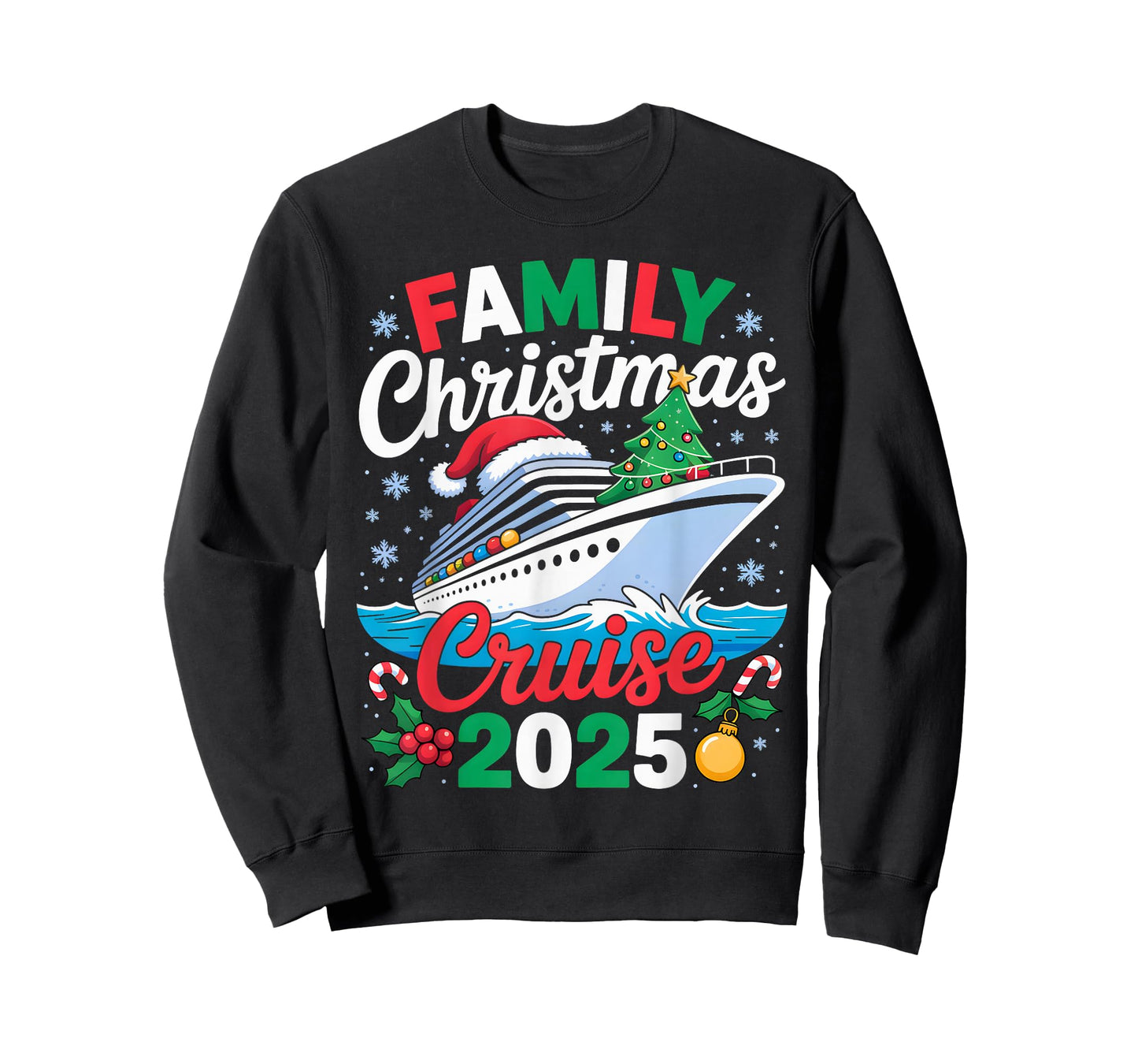 Family Christmas Cruise 2025 Matching Holiday Cruise Men T-Shirt