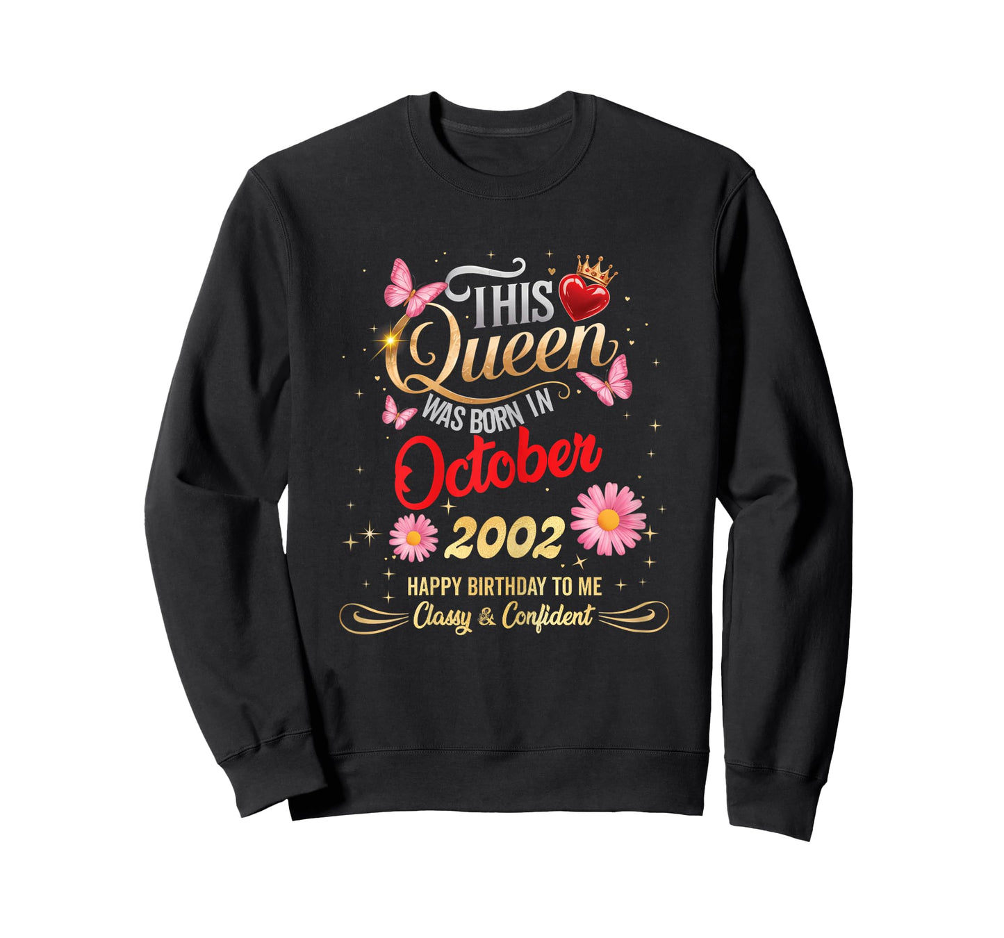 This Queen was Born in October 2002 October 2002 Birthday T-Shirt