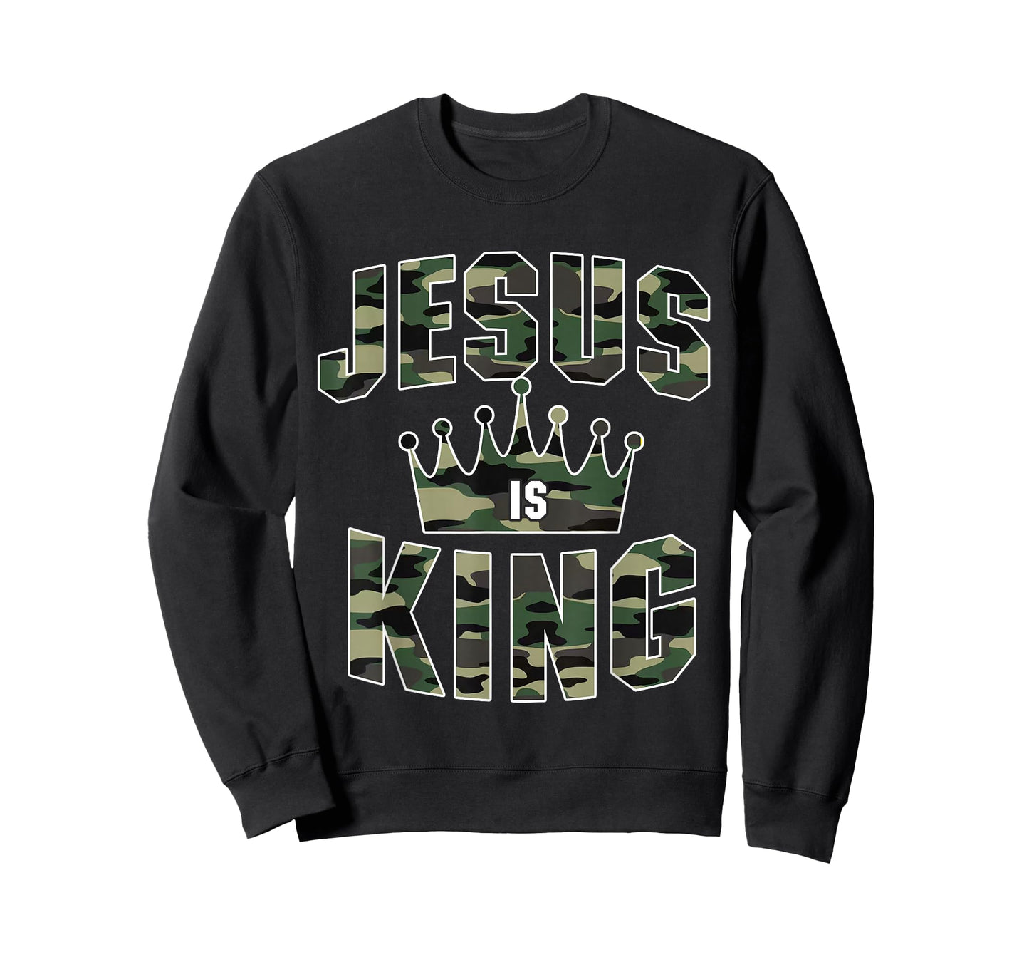 Camo Jesus is King Christian Men Women T-Shirt