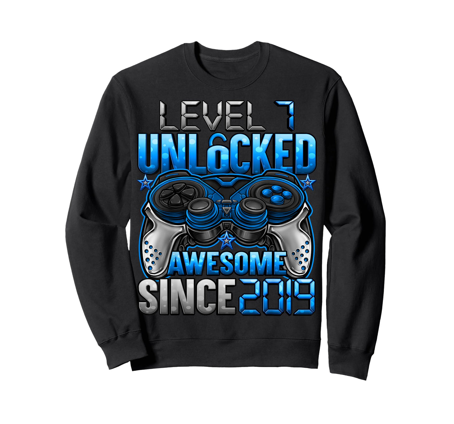 Level 7 Unlocked 7 Year Old Gifts for Boys 7th Birthday Boy T-Shirt