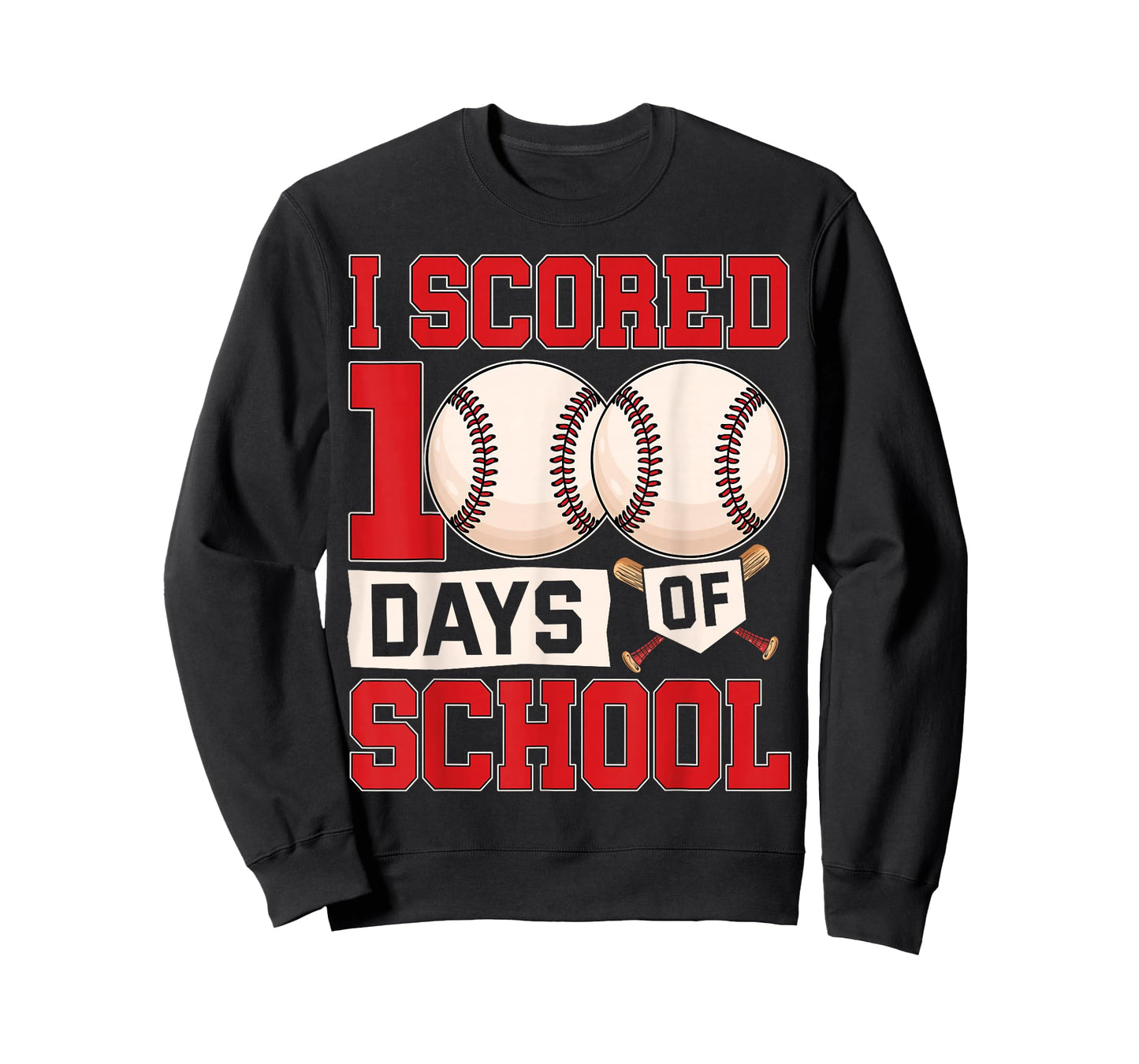 100 Days of School Boys Kids 100th Day of School Baseball T-Shirt