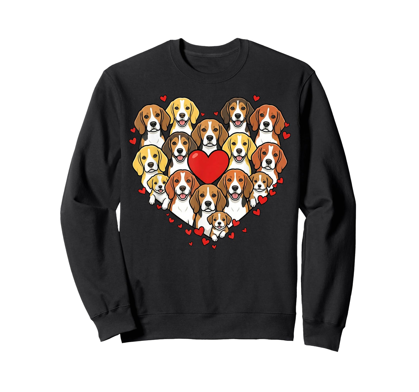 Cute Beagle Heart Love Dog Lover Pet Mom Dad Valentine T-Shirt