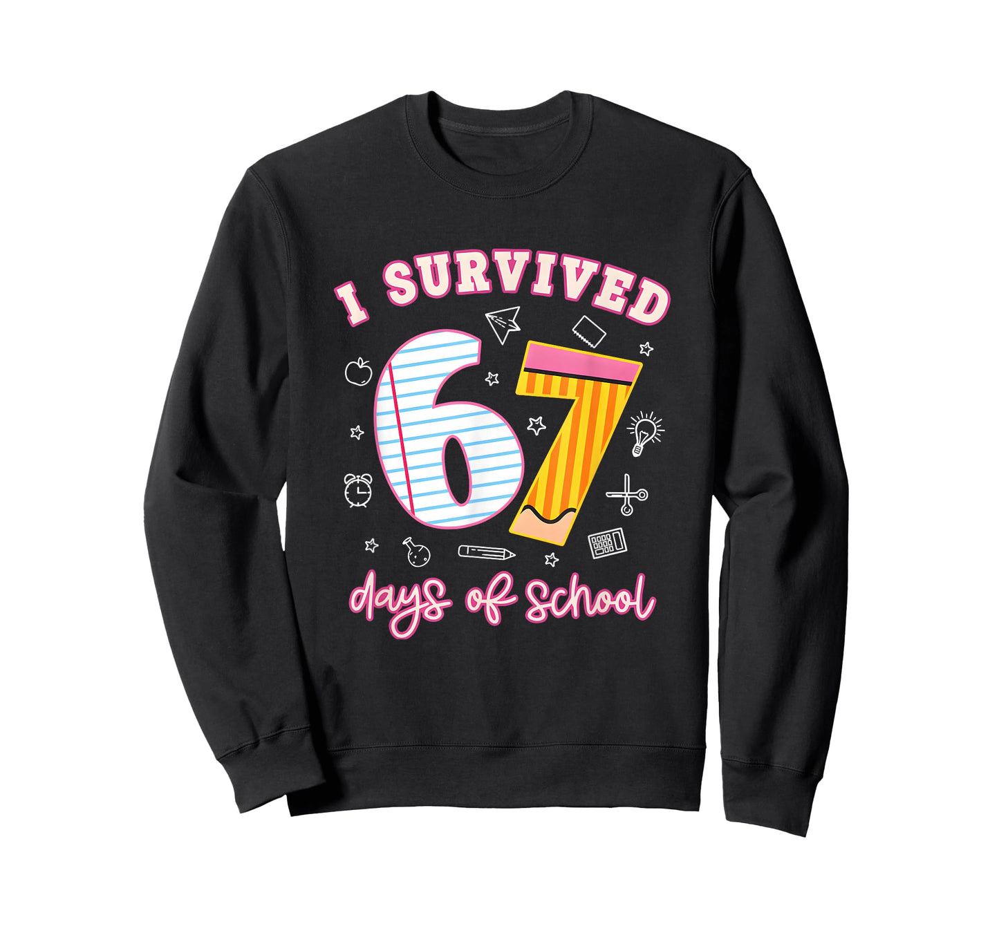 I Survived 67 Days of School Funny Meme Teacher Student T-Shirt