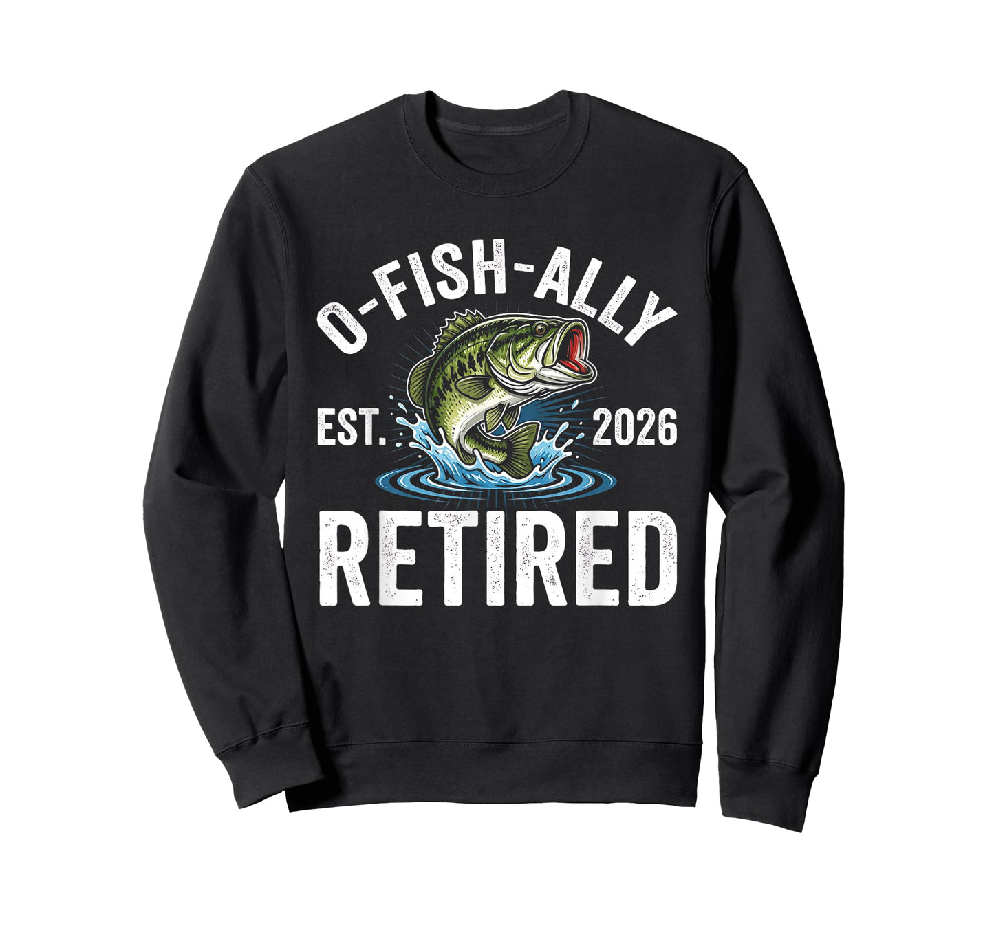 Ofishally Retired 2026 Funny Fishing Retirement Fisherman T-Shirt