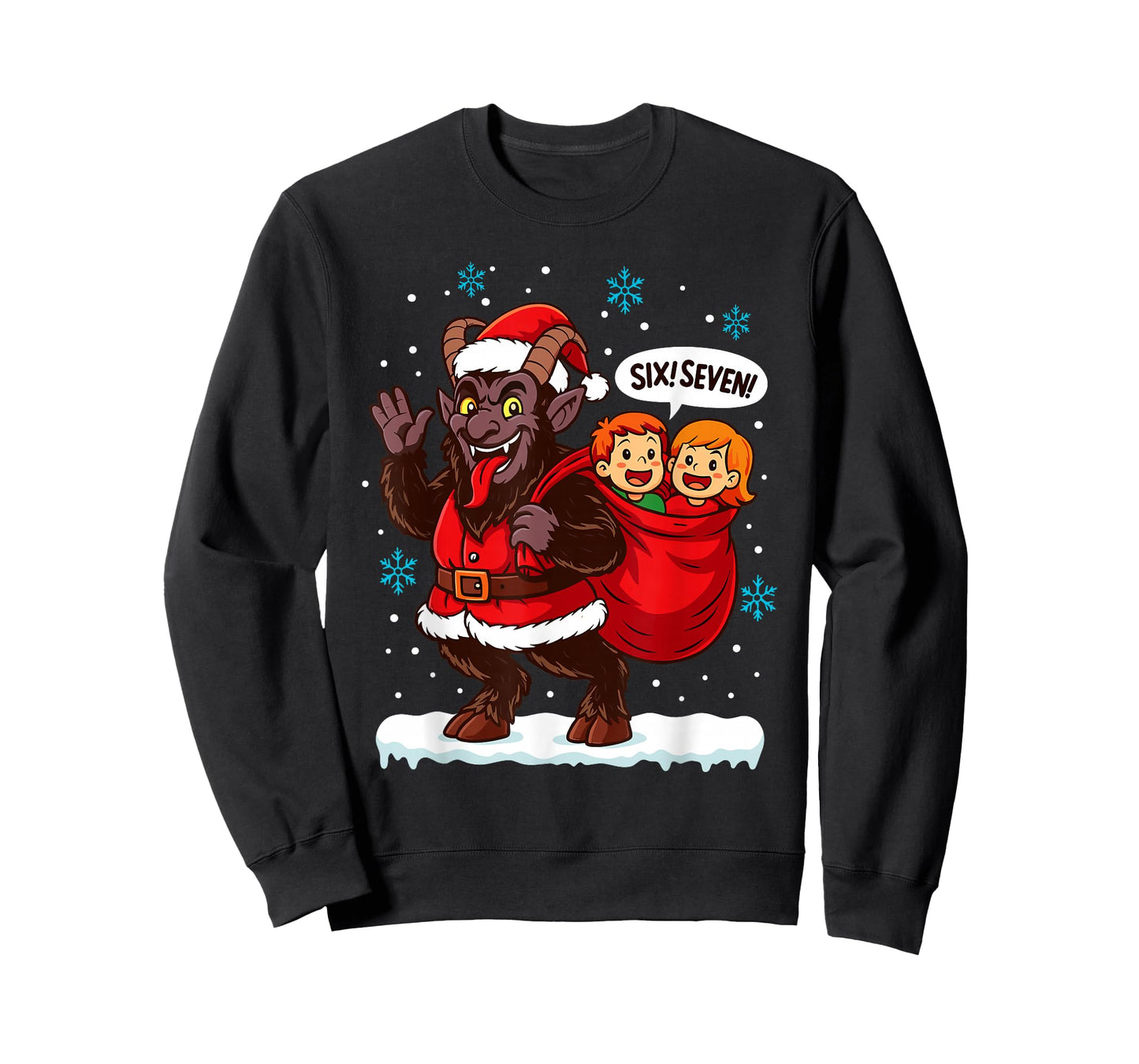 Six Seven Krampus Men Women Kids Ugly Christmas T-Shirt