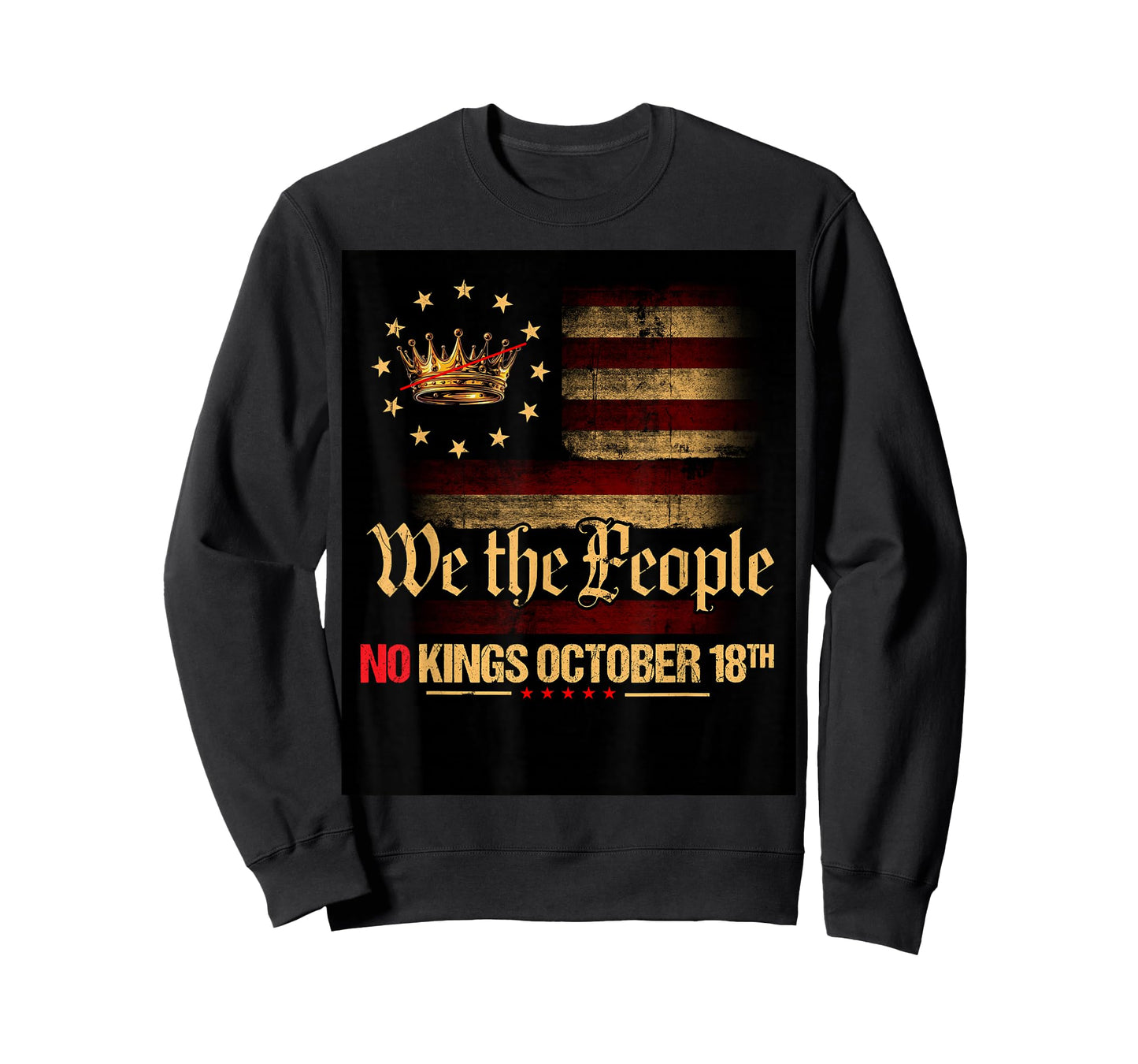No Kings Shirt Vintage America Flag 1776 October 18 Tee T-Shirt