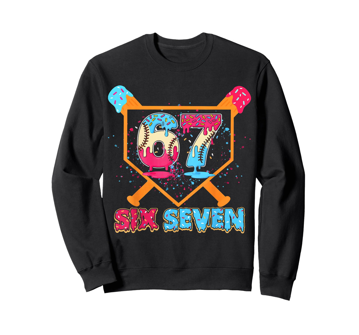 Baseball Drip Number 67 Player Or 67th Birthday T-Shirt