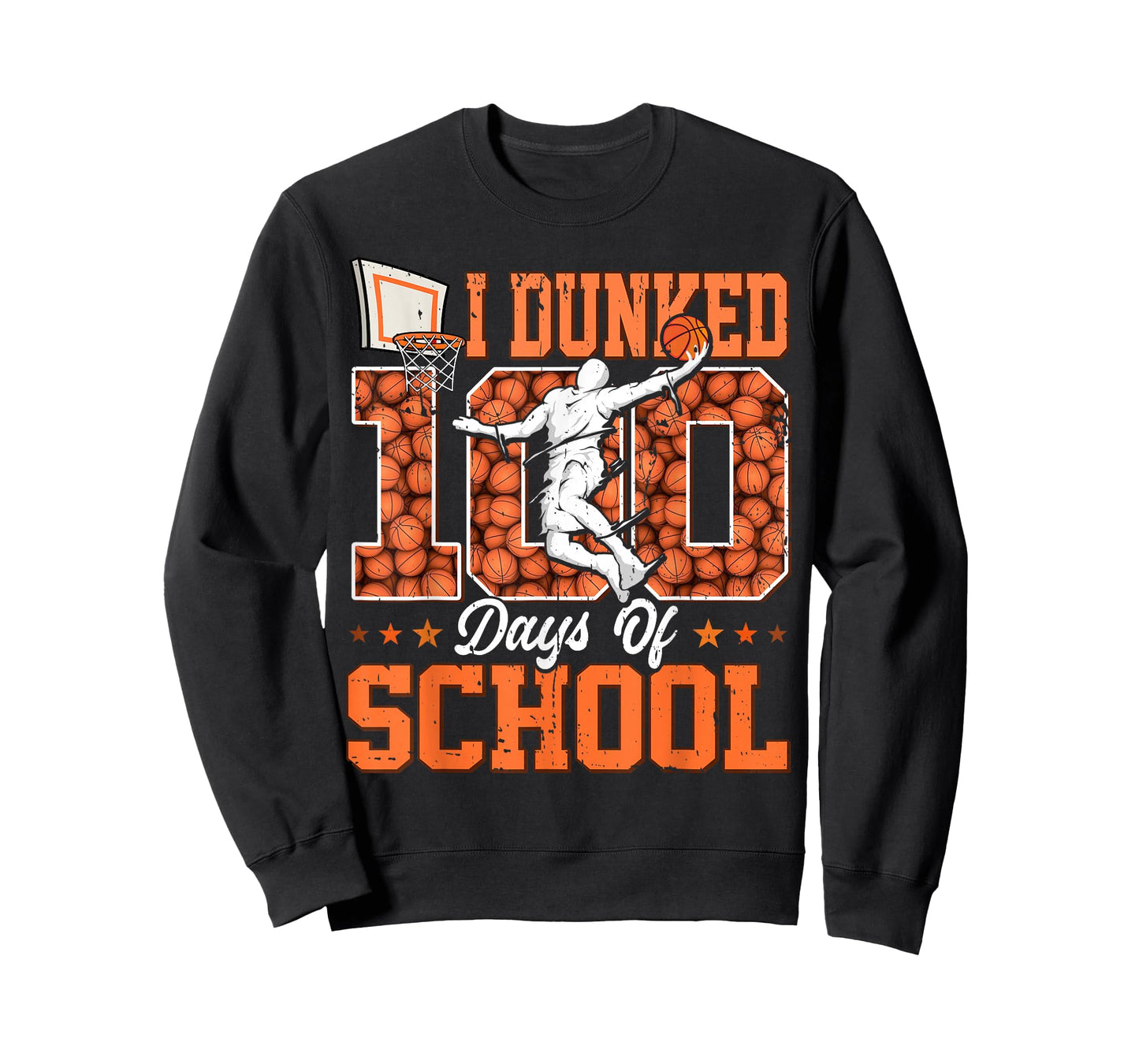 I Dunked 100 Days of School Basketball 100th Day Kids Boys T-Shirt