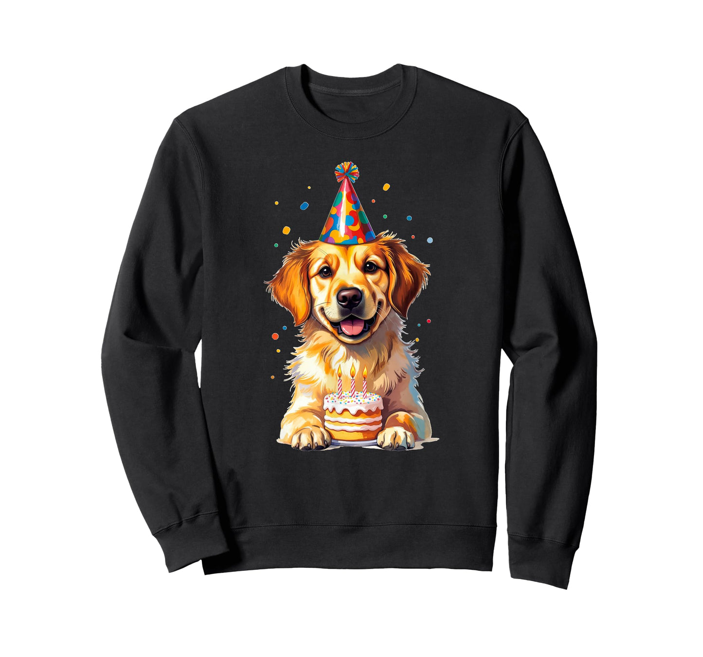 Birthday Golden Retriever, Party Dog T-Shirt