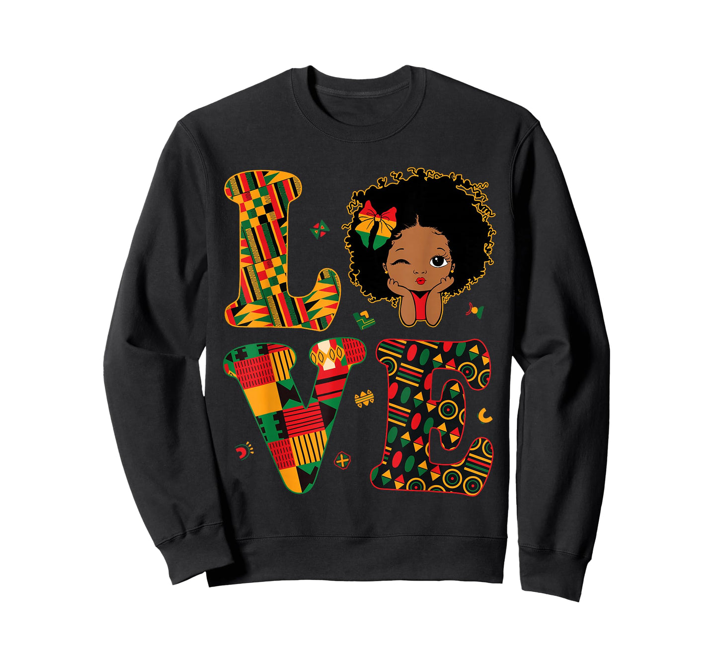 Love African Kente Toddler Girls Black History Month Proud T-Shirt