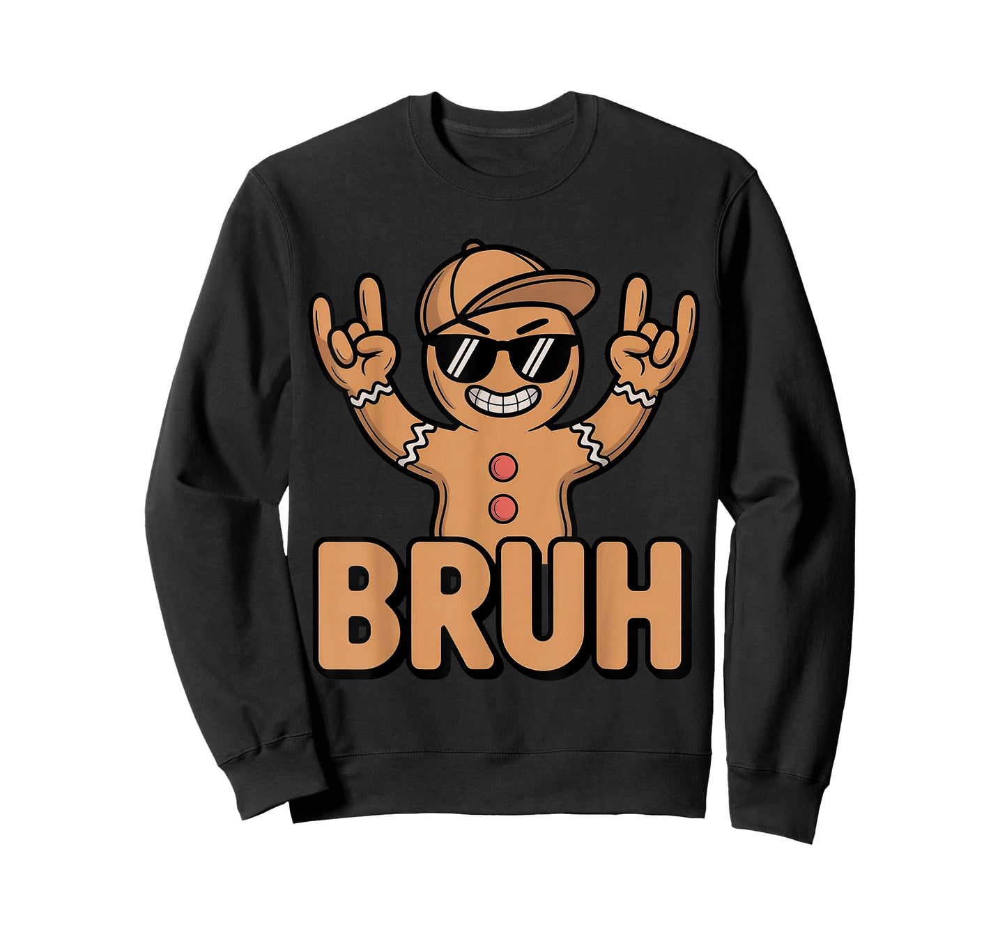 Gingerbread Rock Bruh Funny Saying Meme Boys Men Christmas T-Shirt