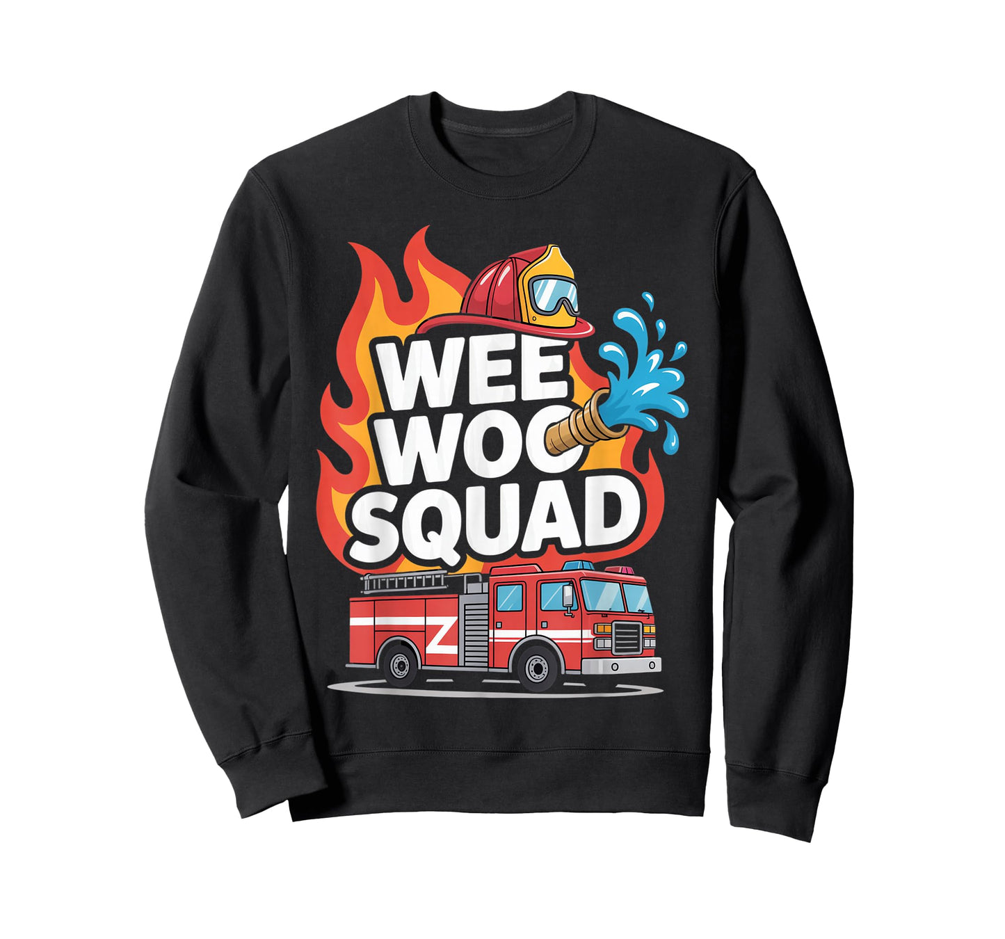 Wee Woo Squad Firefighter Fun Design T-Shirt