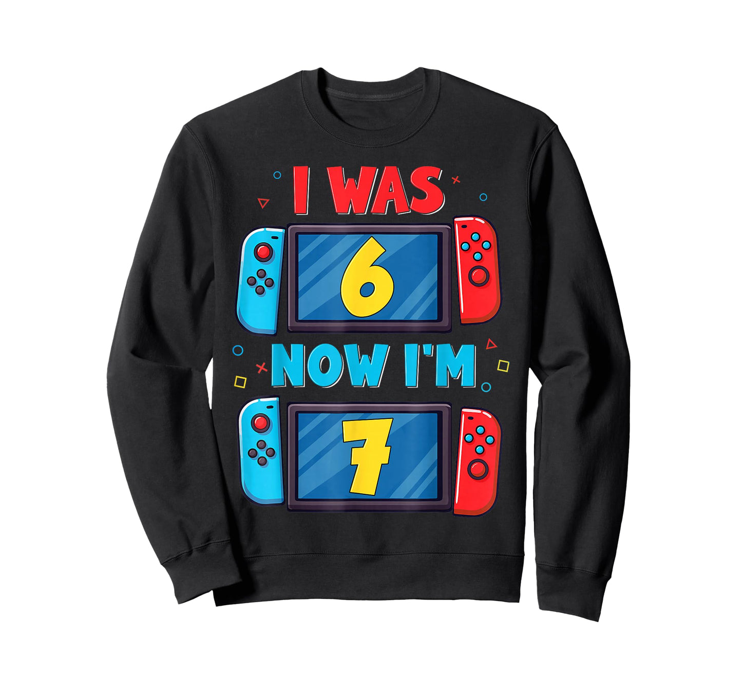 Retro 7th Birthday Boy I was 6 Now I'm 7 Year Old Cute Kids T-Shirt