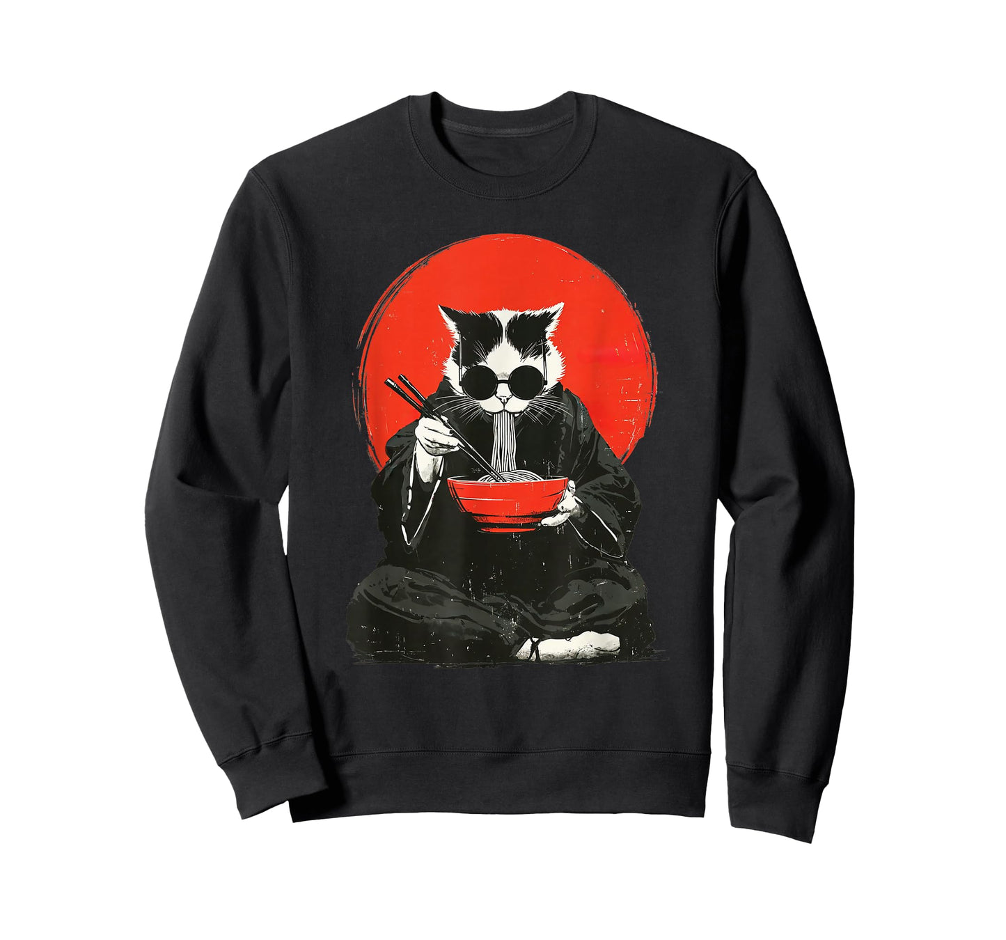 Funny Ramen Cat Japanese Anime Kawaii Graphic T-Shirt