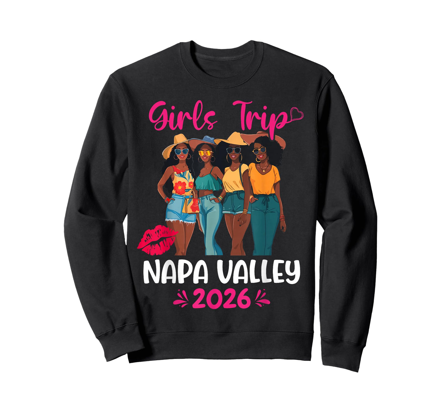 Black Girls Trip Napa Valley 2026 Vacation Matching T-Shirt